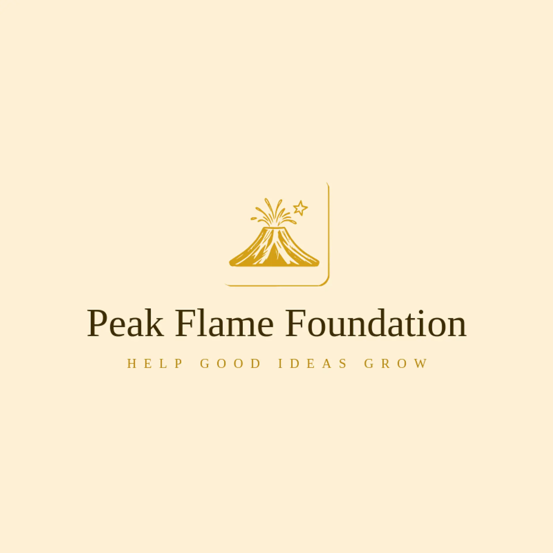 Peak Flame Foundation logo for volcano