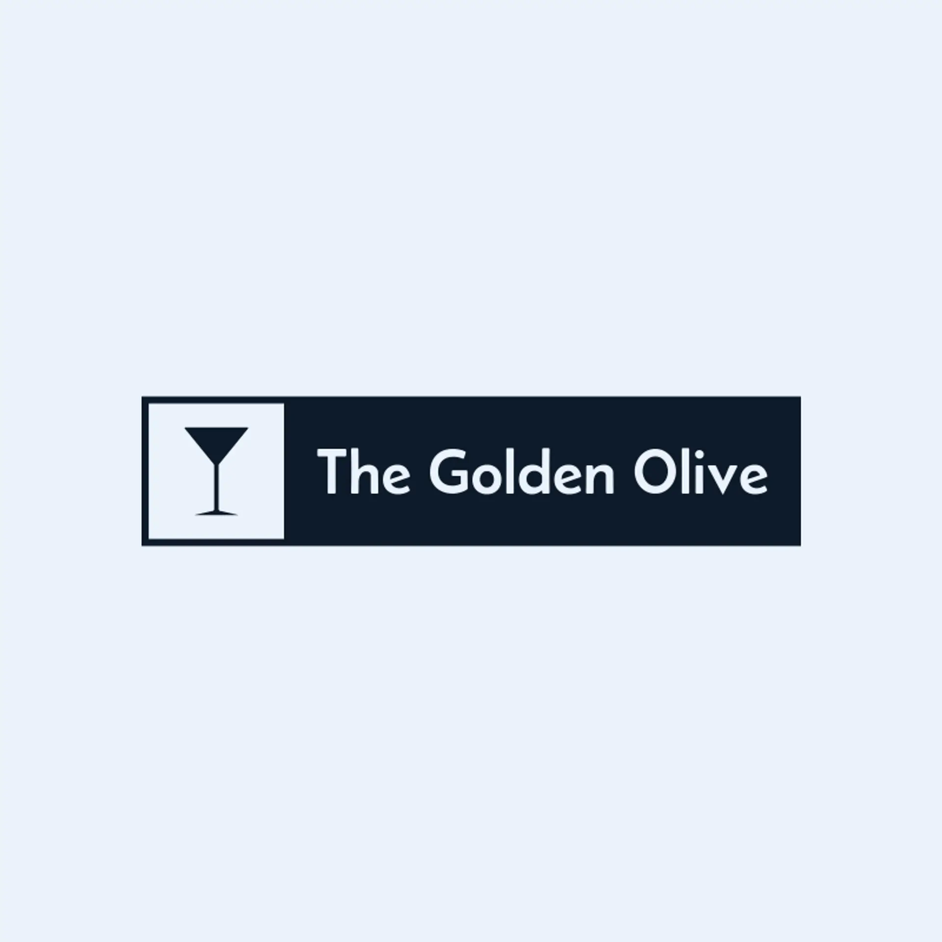 The Golden Olive logo for martini