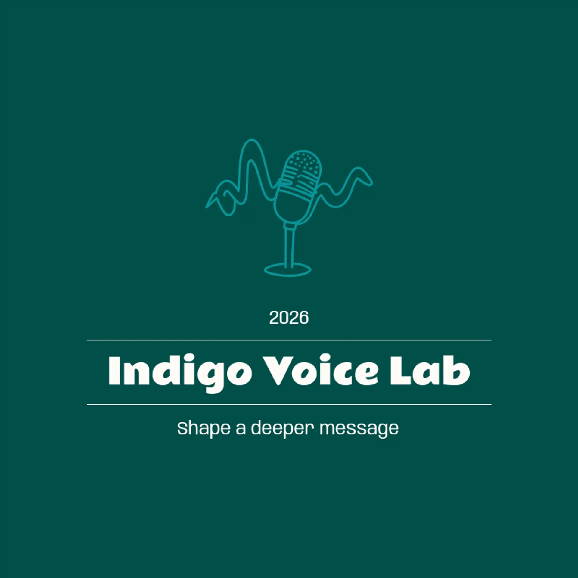 Indigo Voice Lab logo for microphone