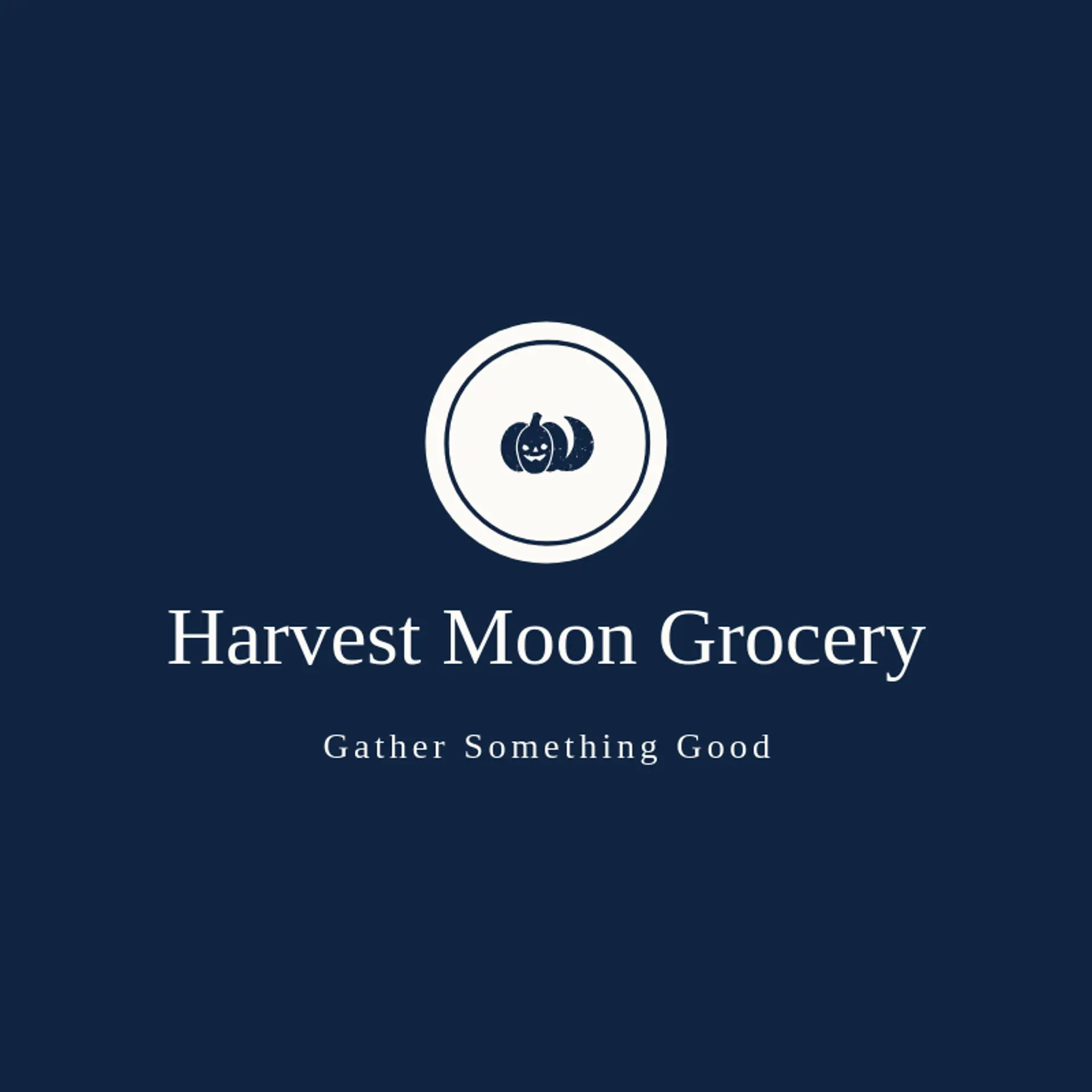 Harvest Moon Grocery logo for grocery