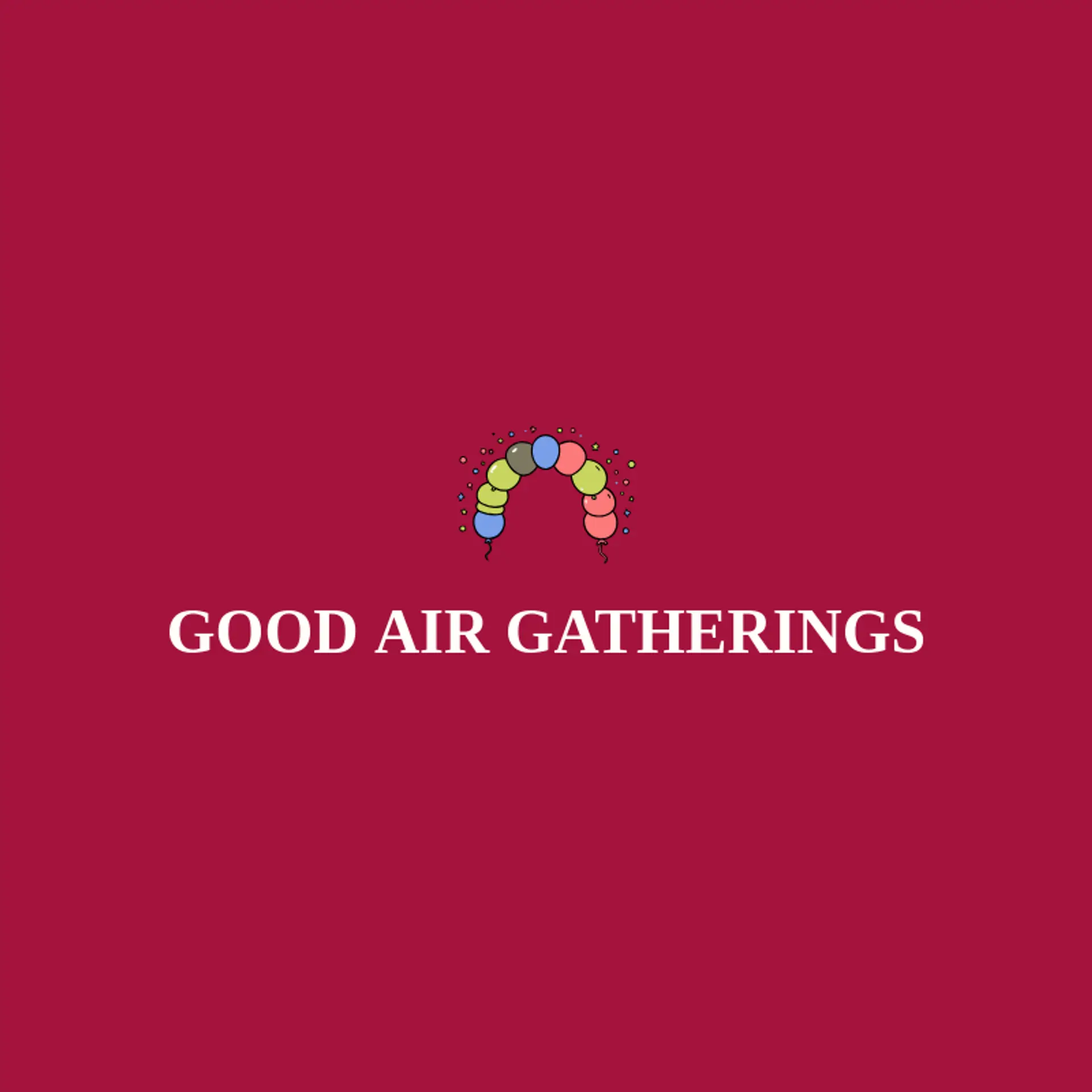 Good Air Gatherings logo for inflatable