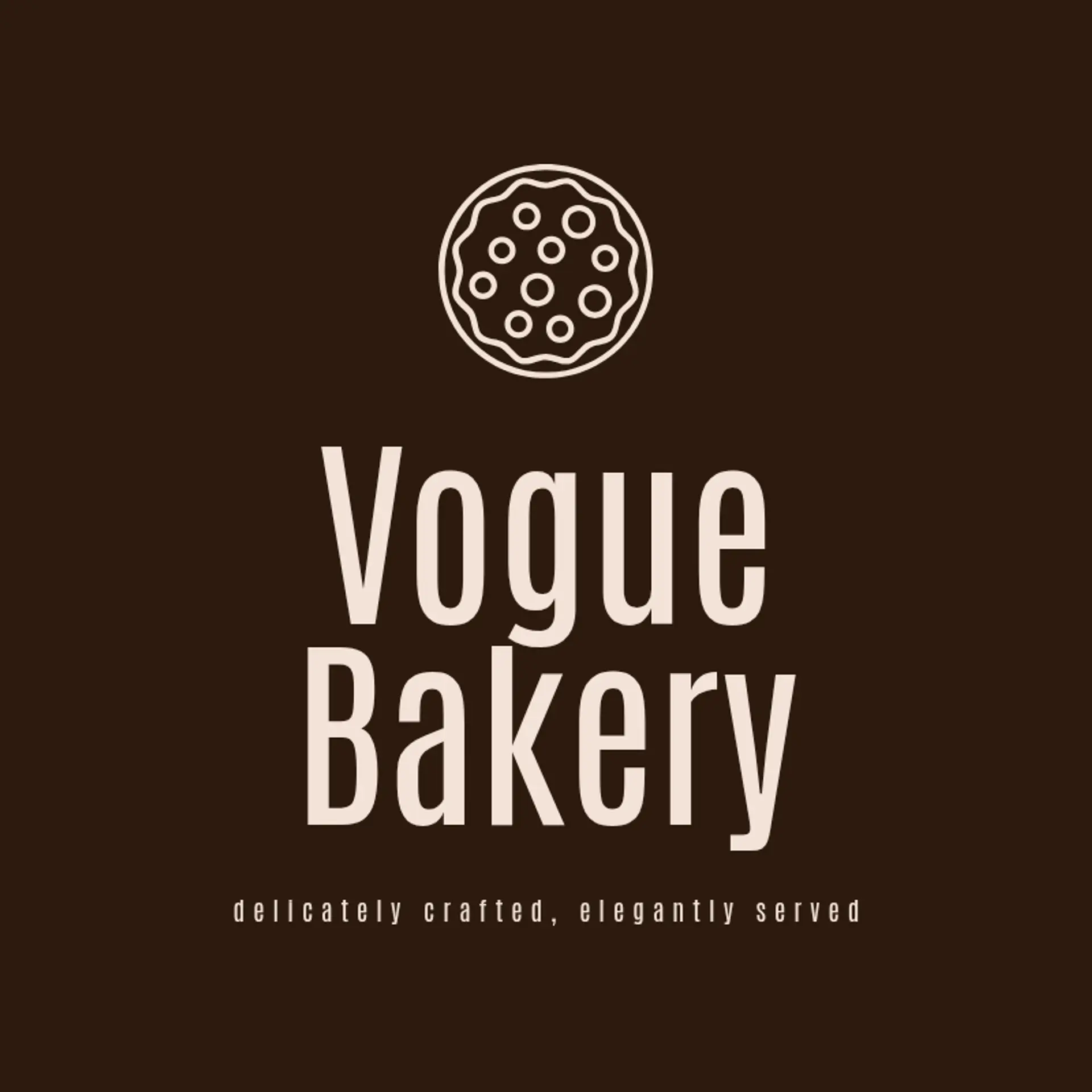 Vogue Bakery logo for elegant bakery