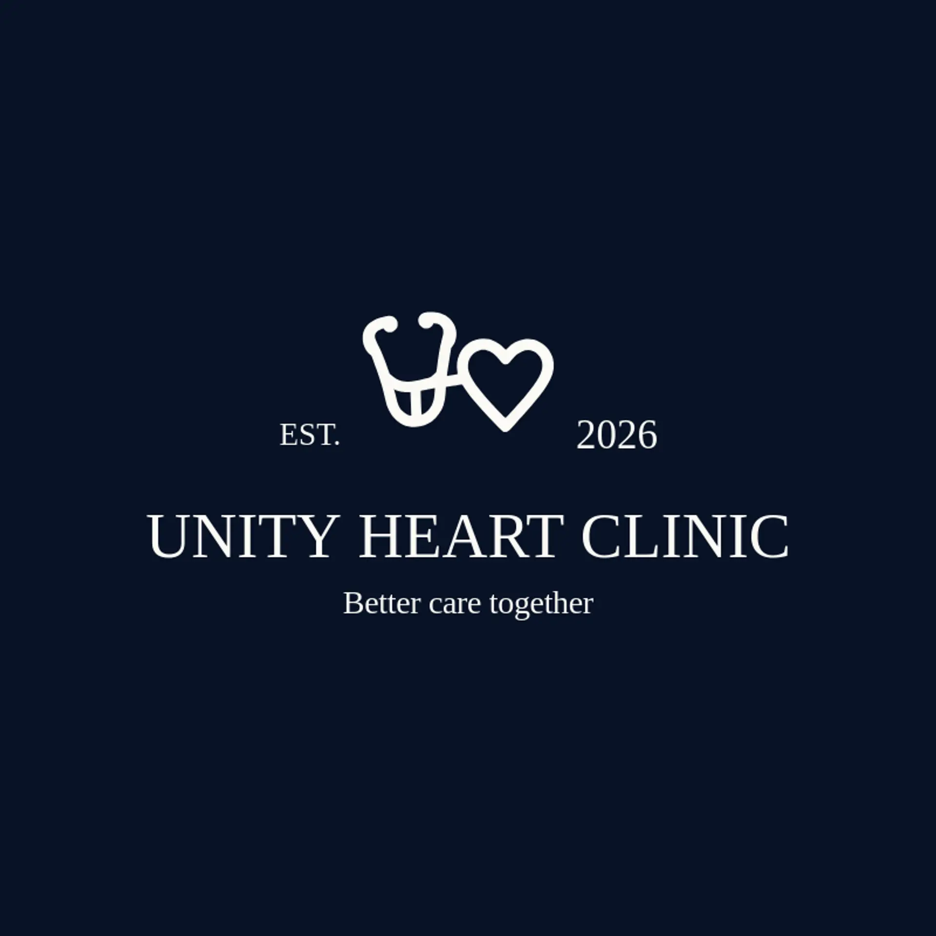 Unity Heart Clinic logo for stethoscope