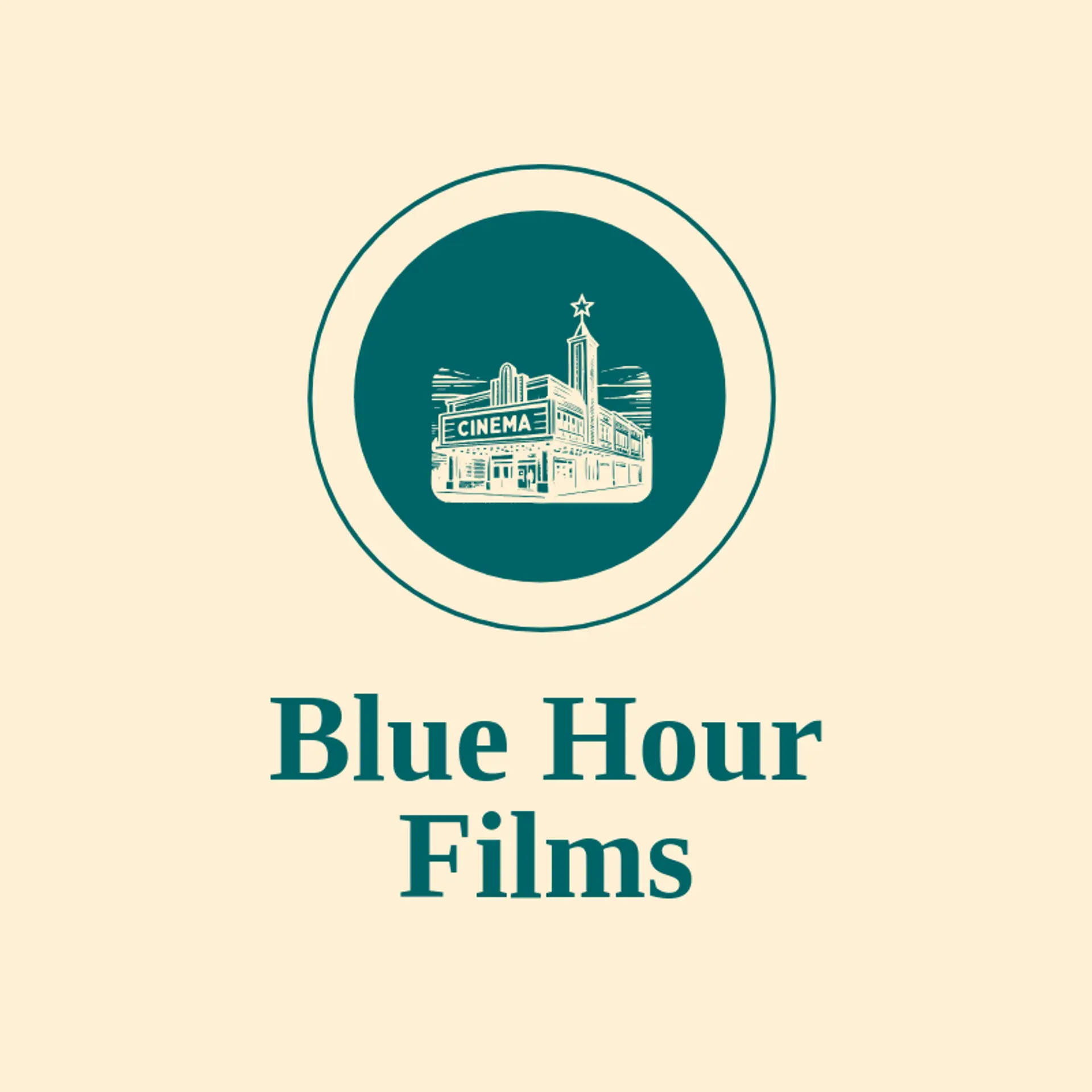 Blue Hour Films logo for movie studio