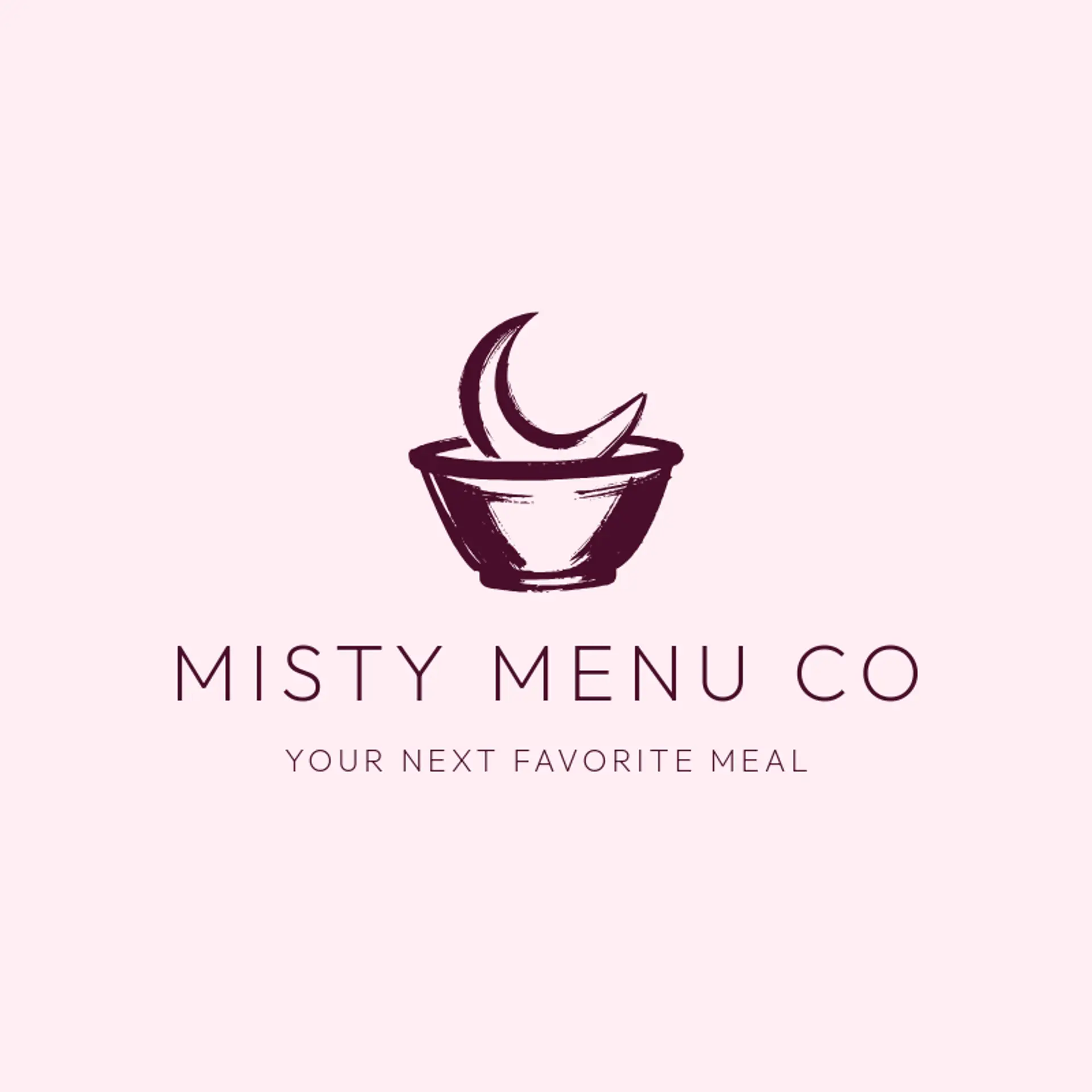 Misty Menu Co logo for cloud kitchen