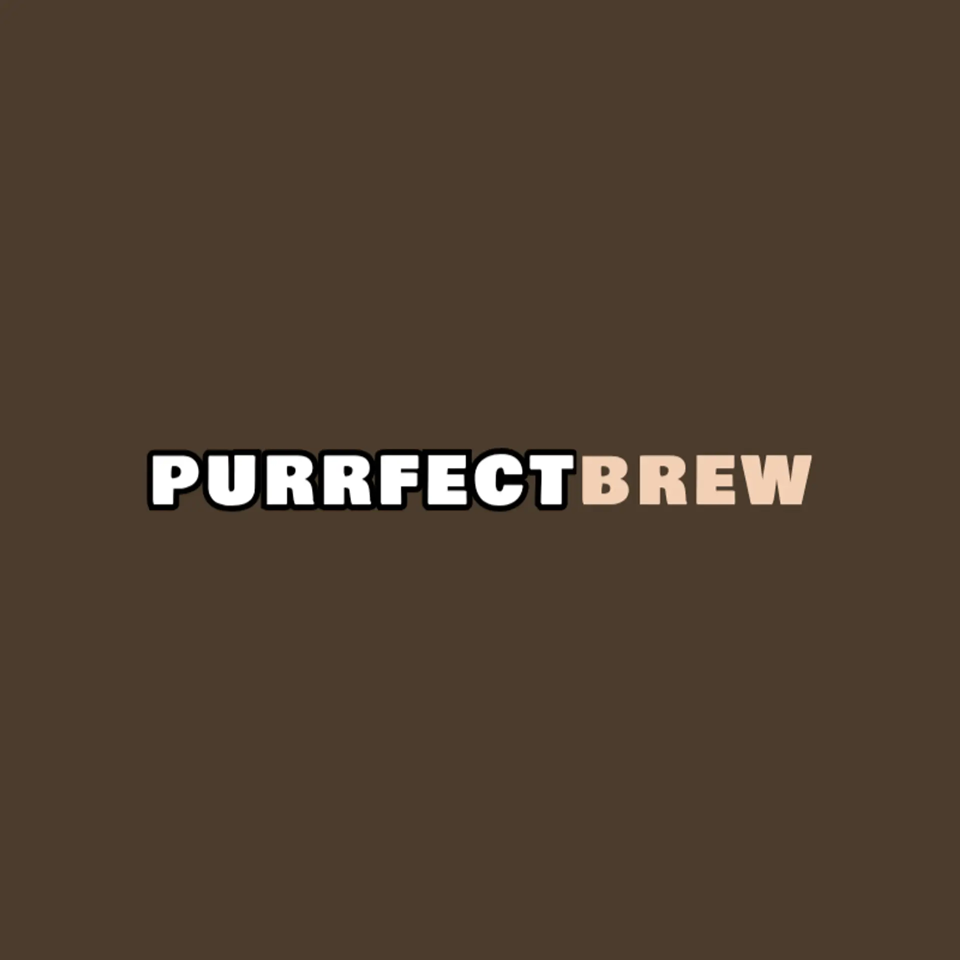 Purrfect Brew logo for cat cafe