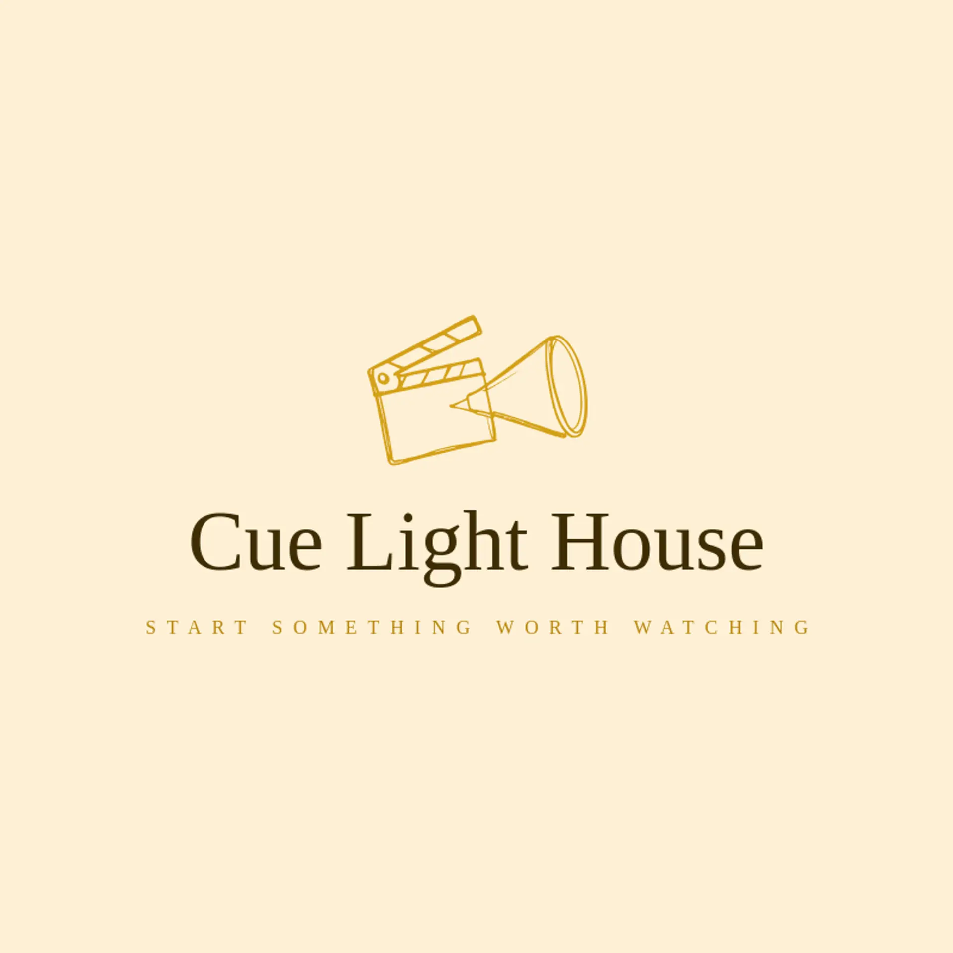 Cue Light House logo for movie theater