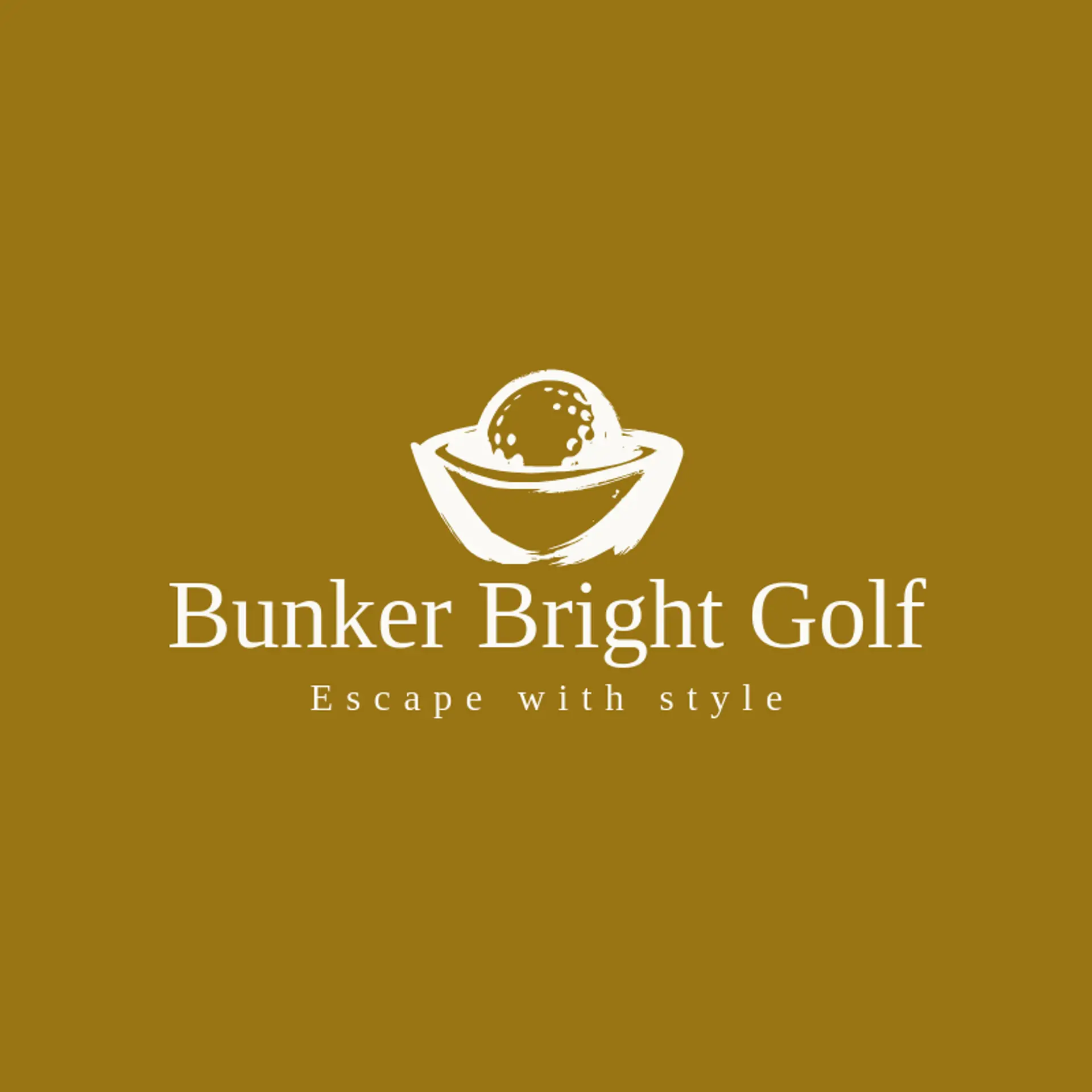 Bunker Bright Golf logo for golf ball