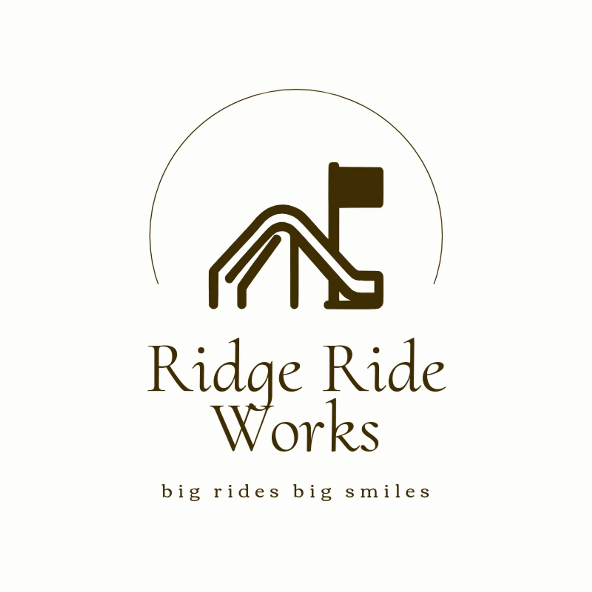 Ridge Ride Works logo for amusement park