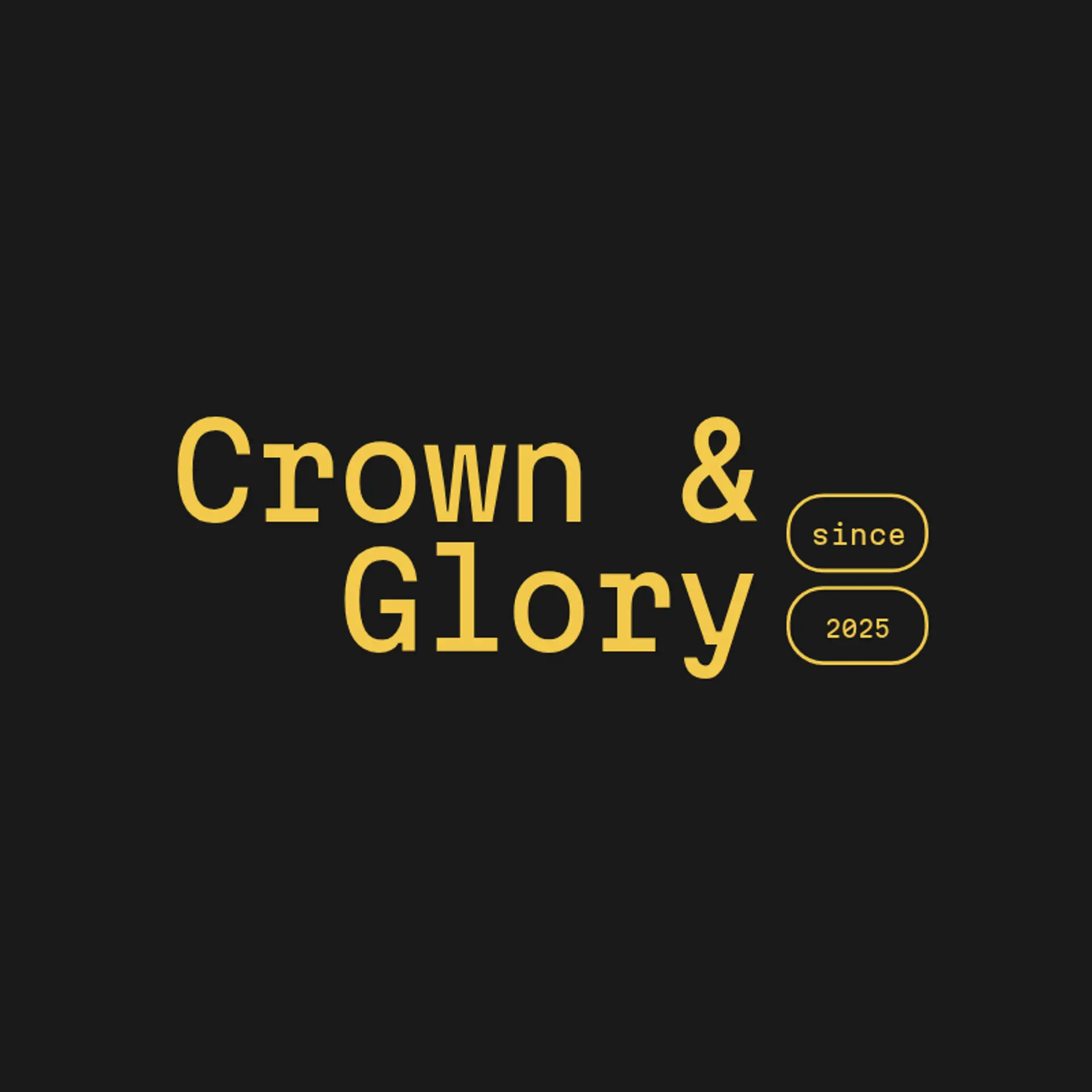 Crown & Glory logo for creative hair salon