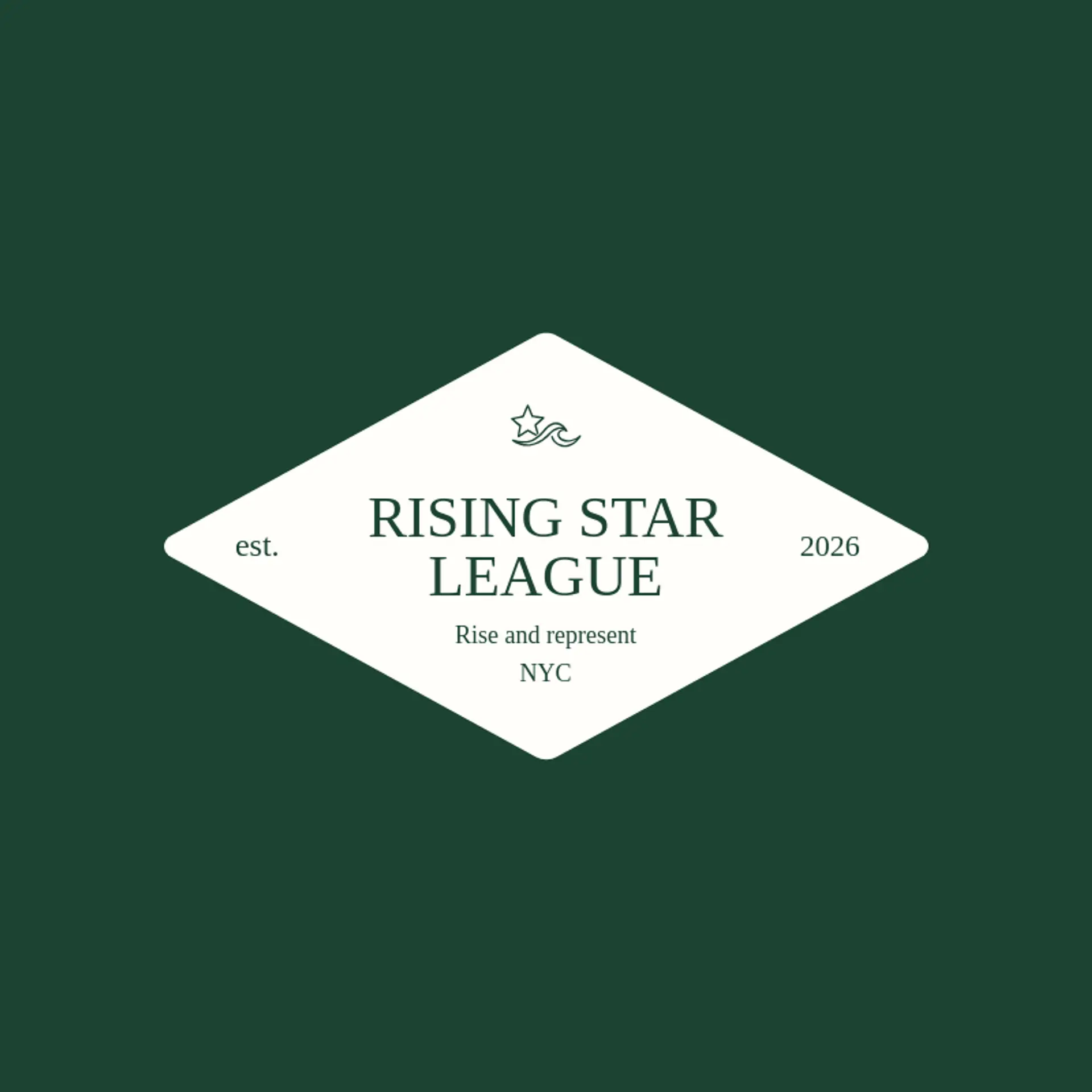 Rising Star League logo for sports team