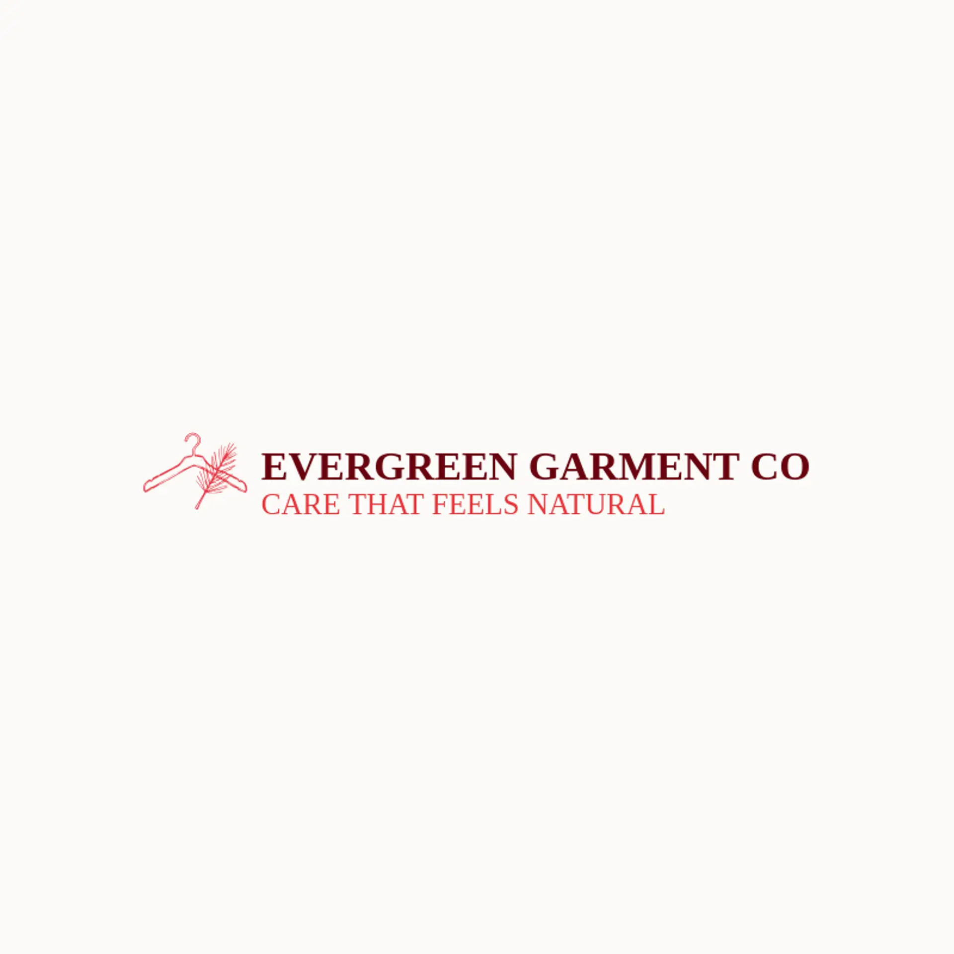 Evergreen Garment Co logo for hanger