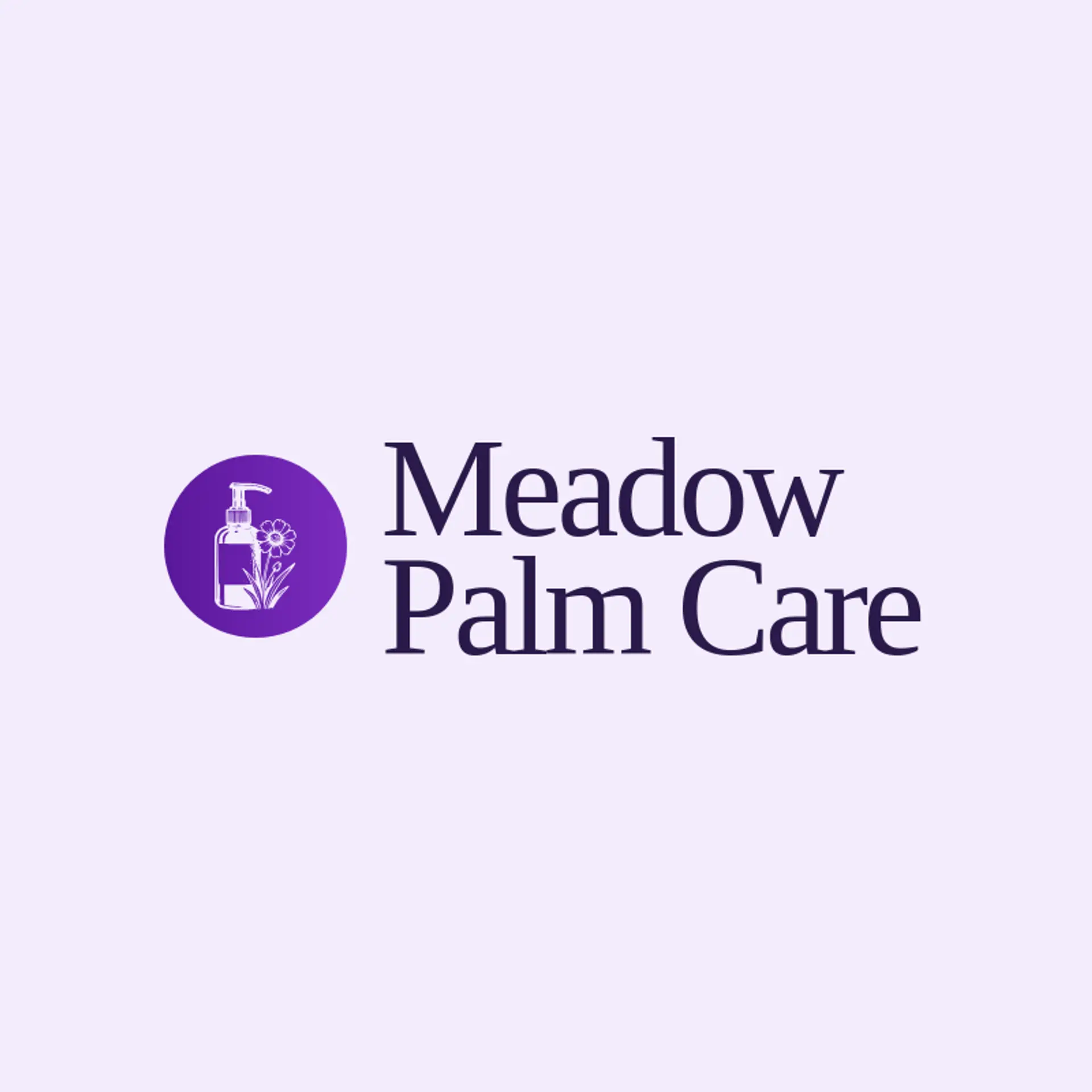 Meadow Palm Care logo for hand sanitizer