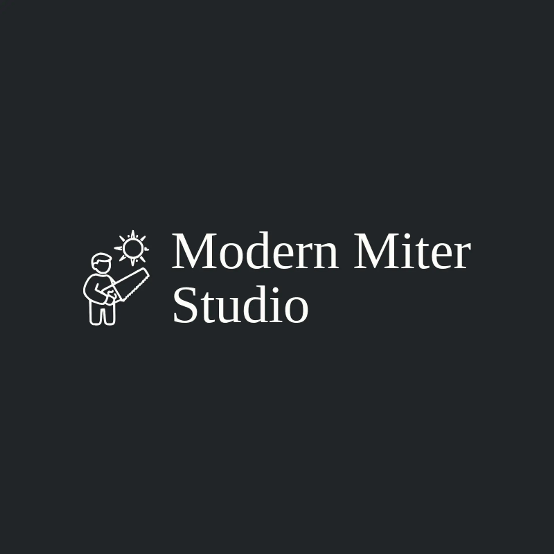 Modern Miter Studio logo for carpenter