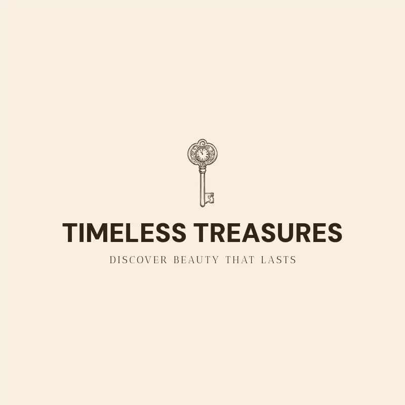 Timeless Treasures logo, a vintage shop name idea