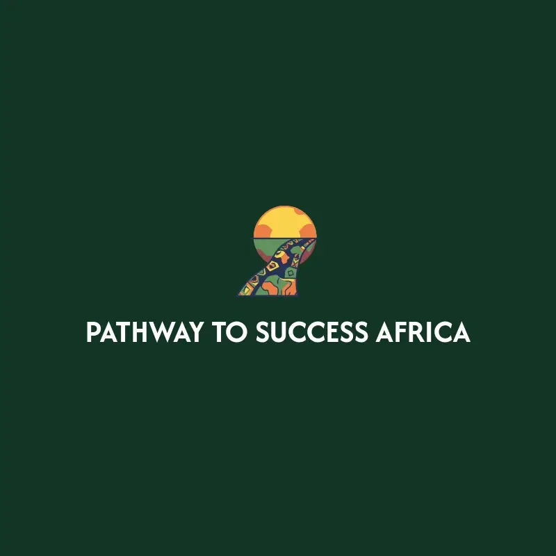 The charity name Pathway to Success Africa as a branded logo with a color icon