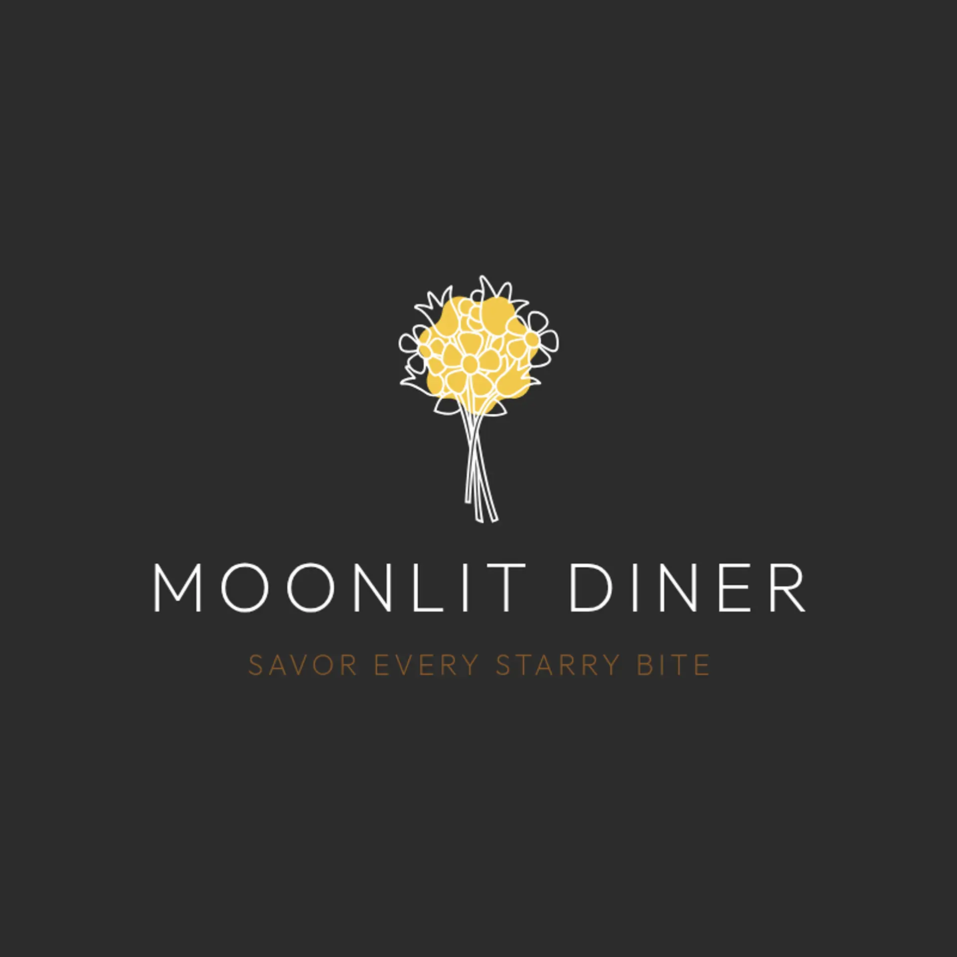 Moonlit Diner logo for bar restaurant