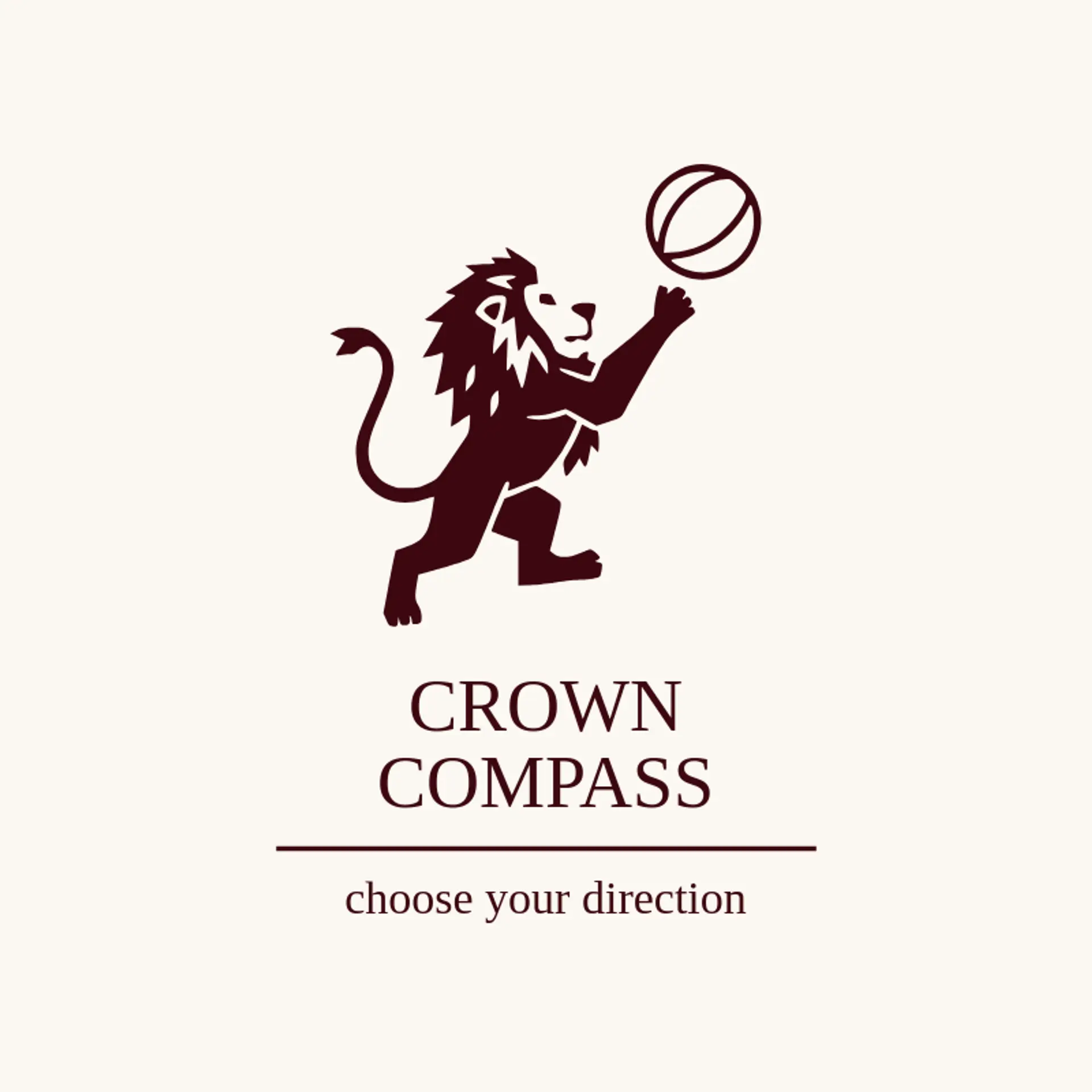 Crown Compass logo for lion king