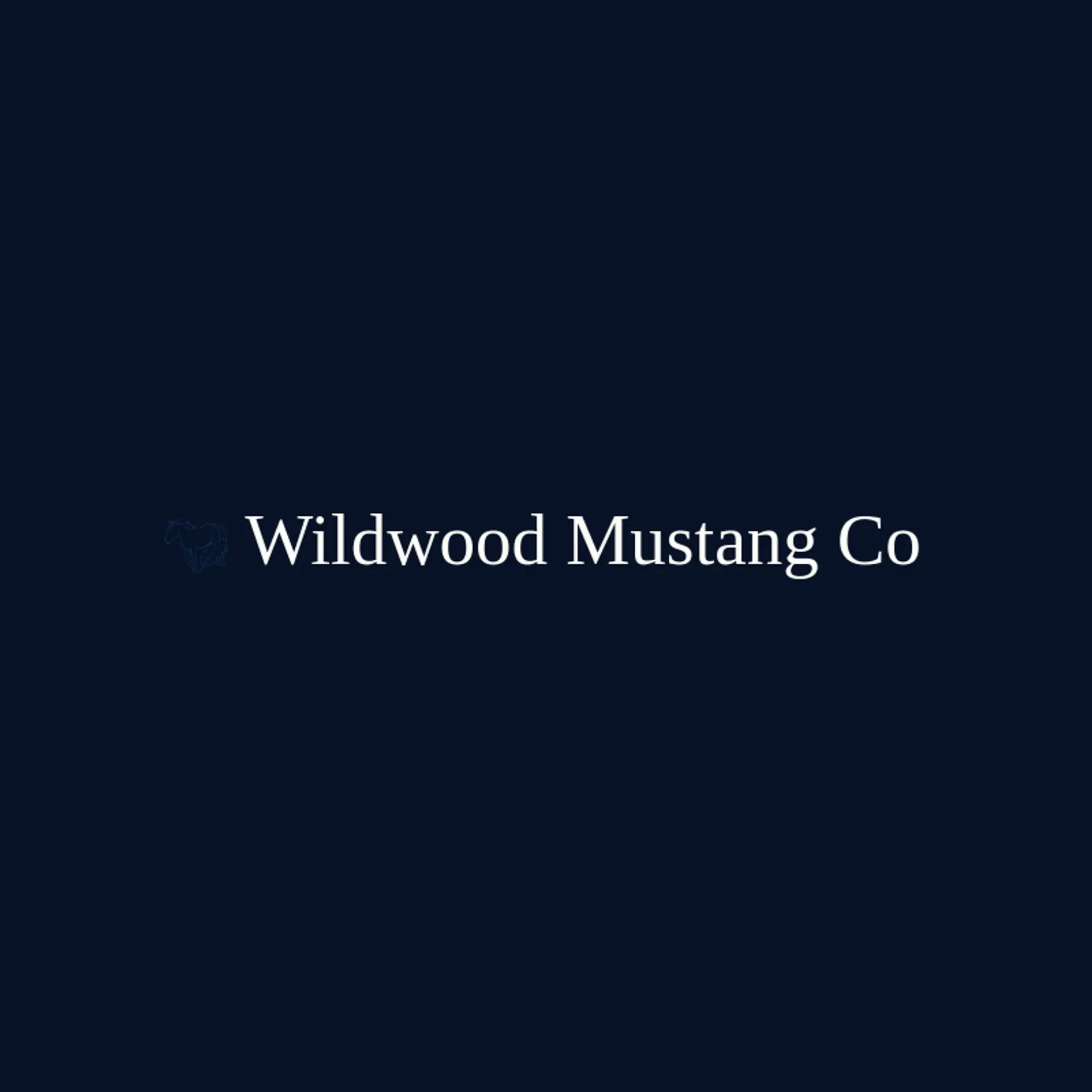 Wildwood Mustang Co logo for mustang