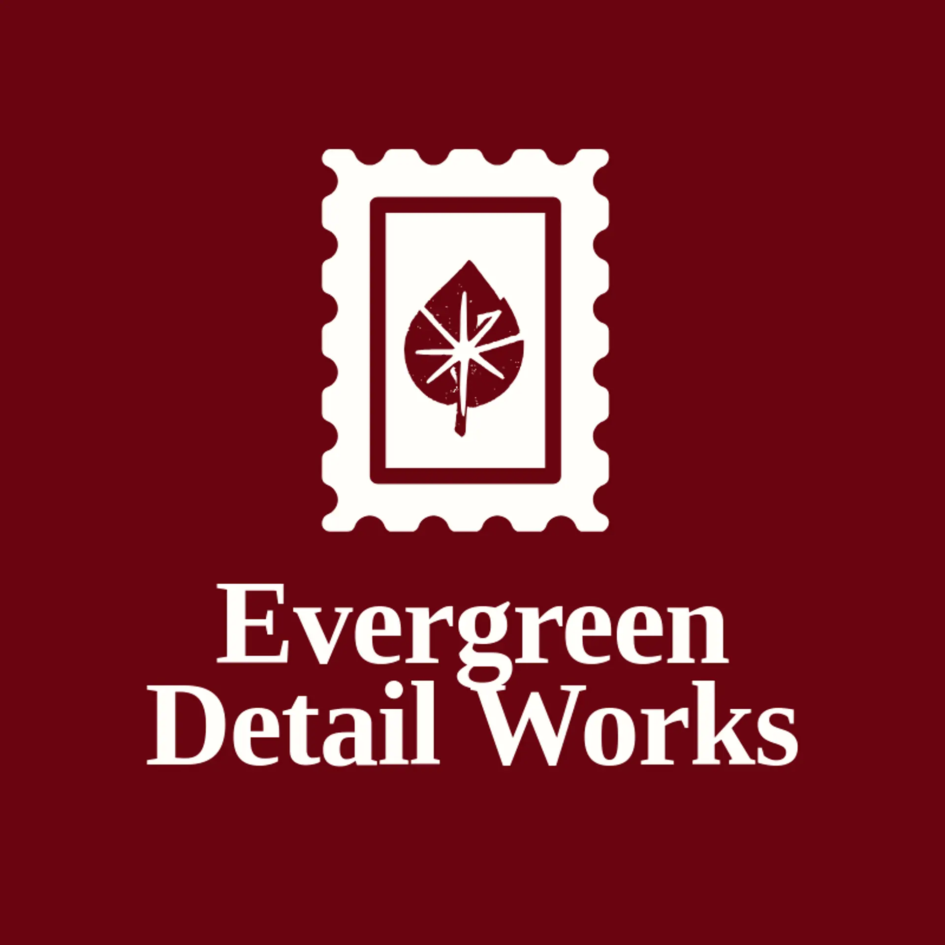 Evergreen Detail Works logo for detail
