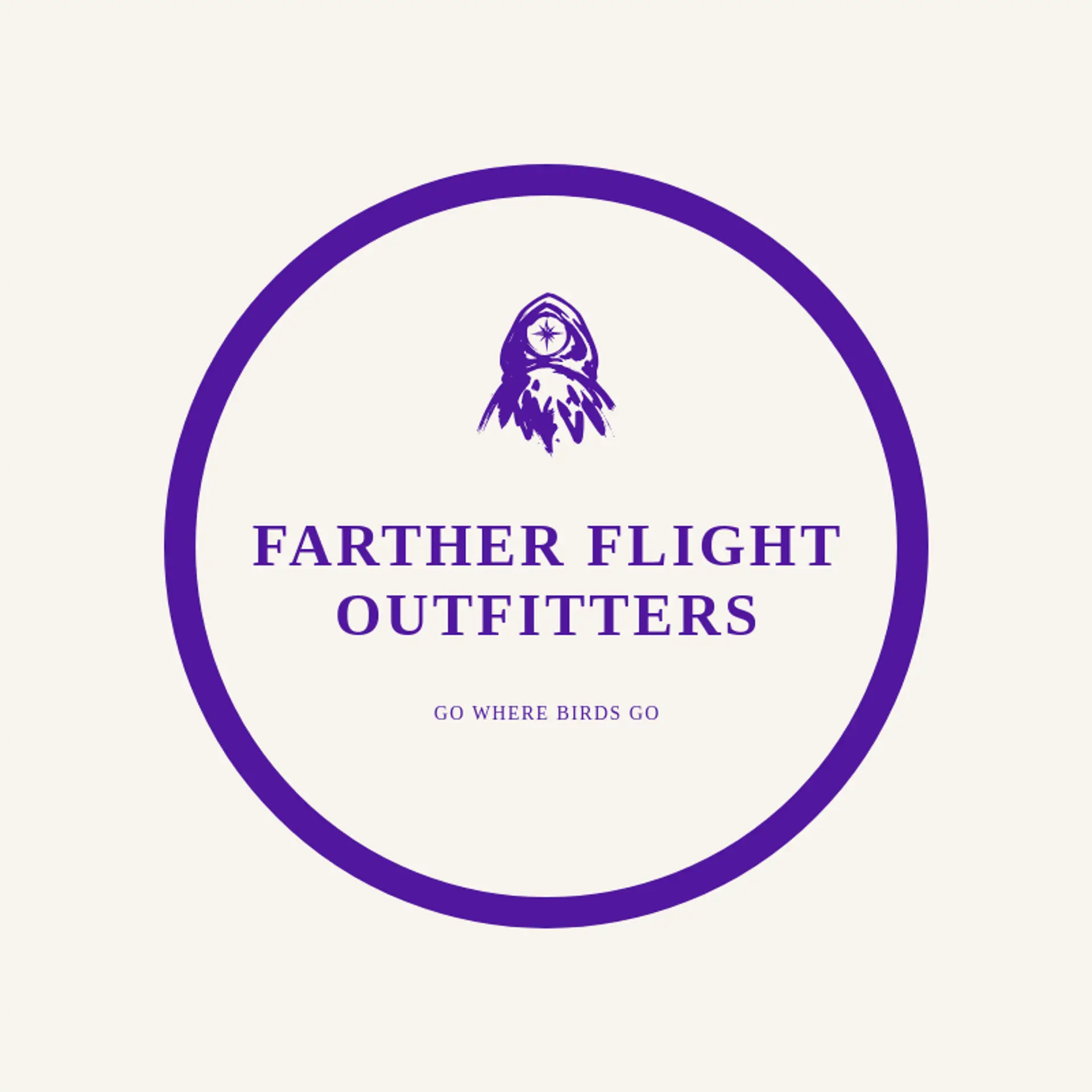 Farther Flight Outfitters logo for hood