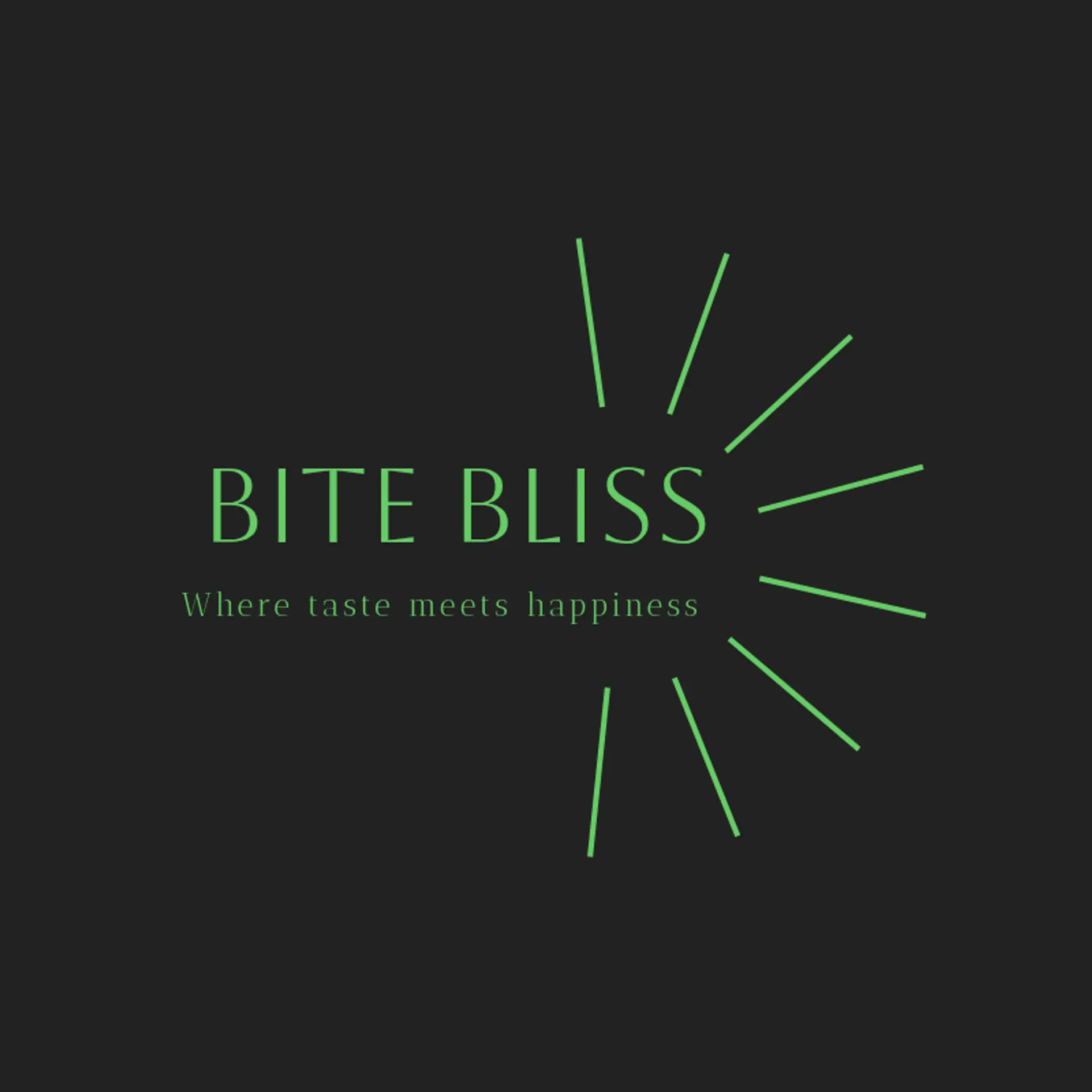 Bite Bliss logo for cool restaurant