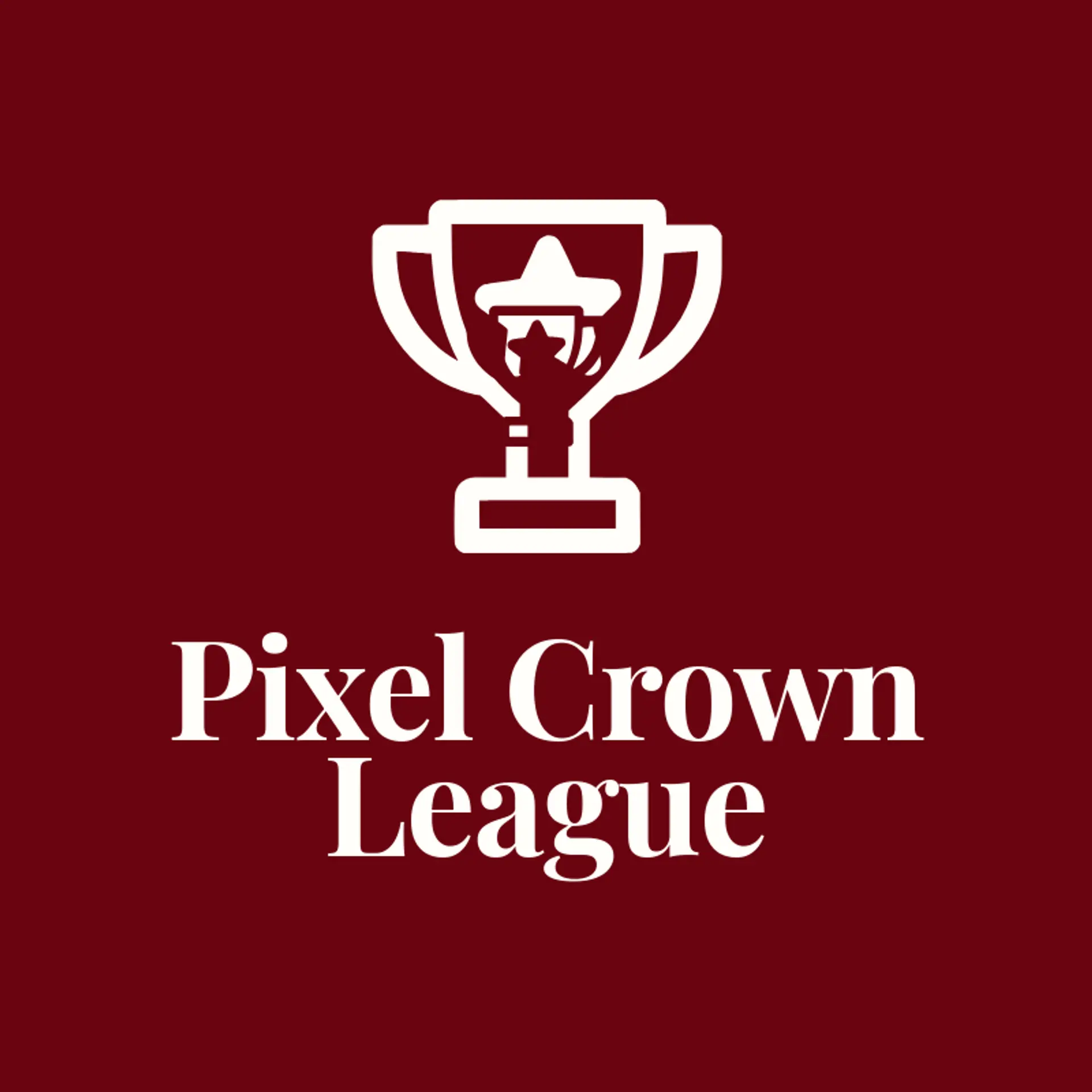Pixel Crown League logo for gamer