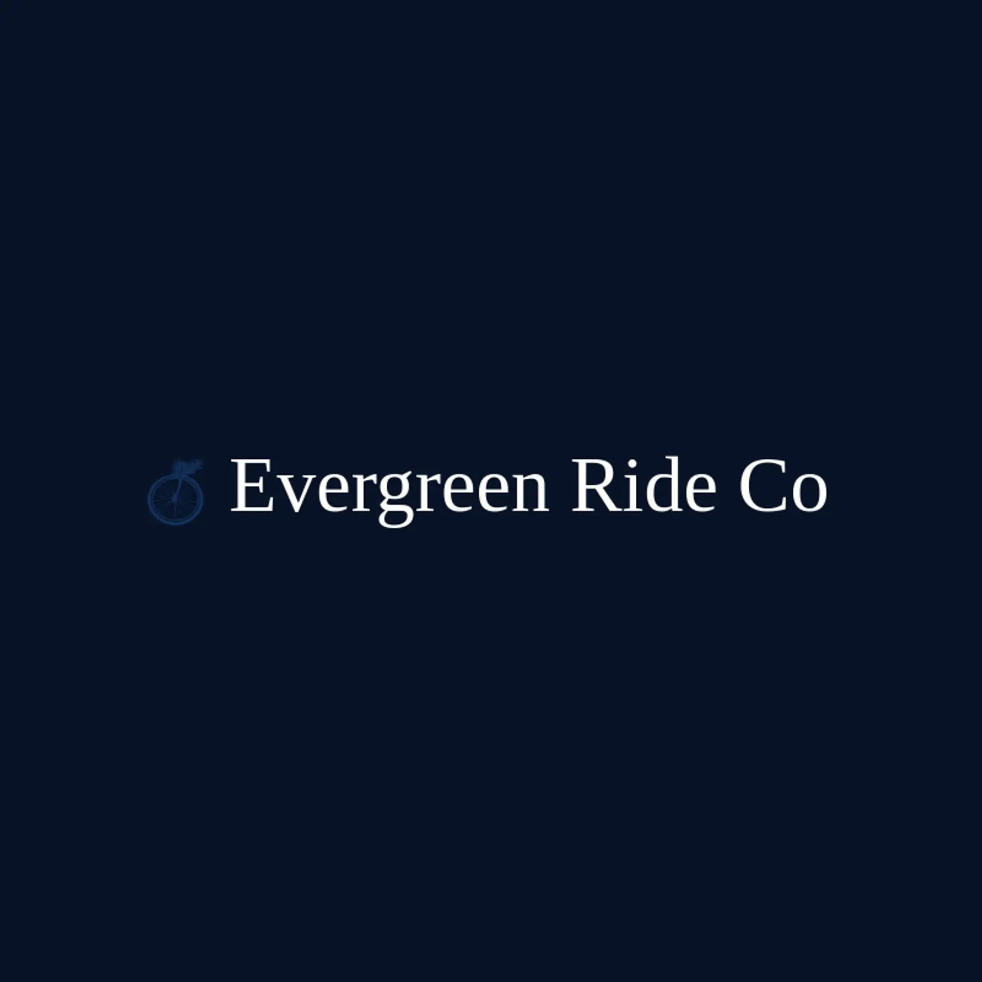 Evergreen Ride Co logo for cycling