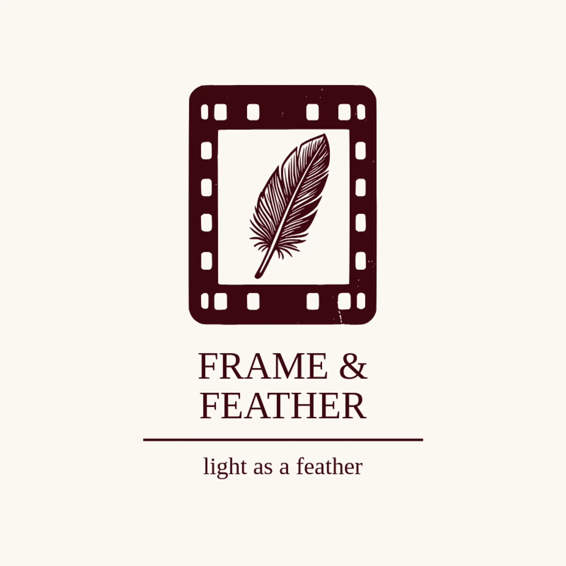 Frame & Feather logo for photo