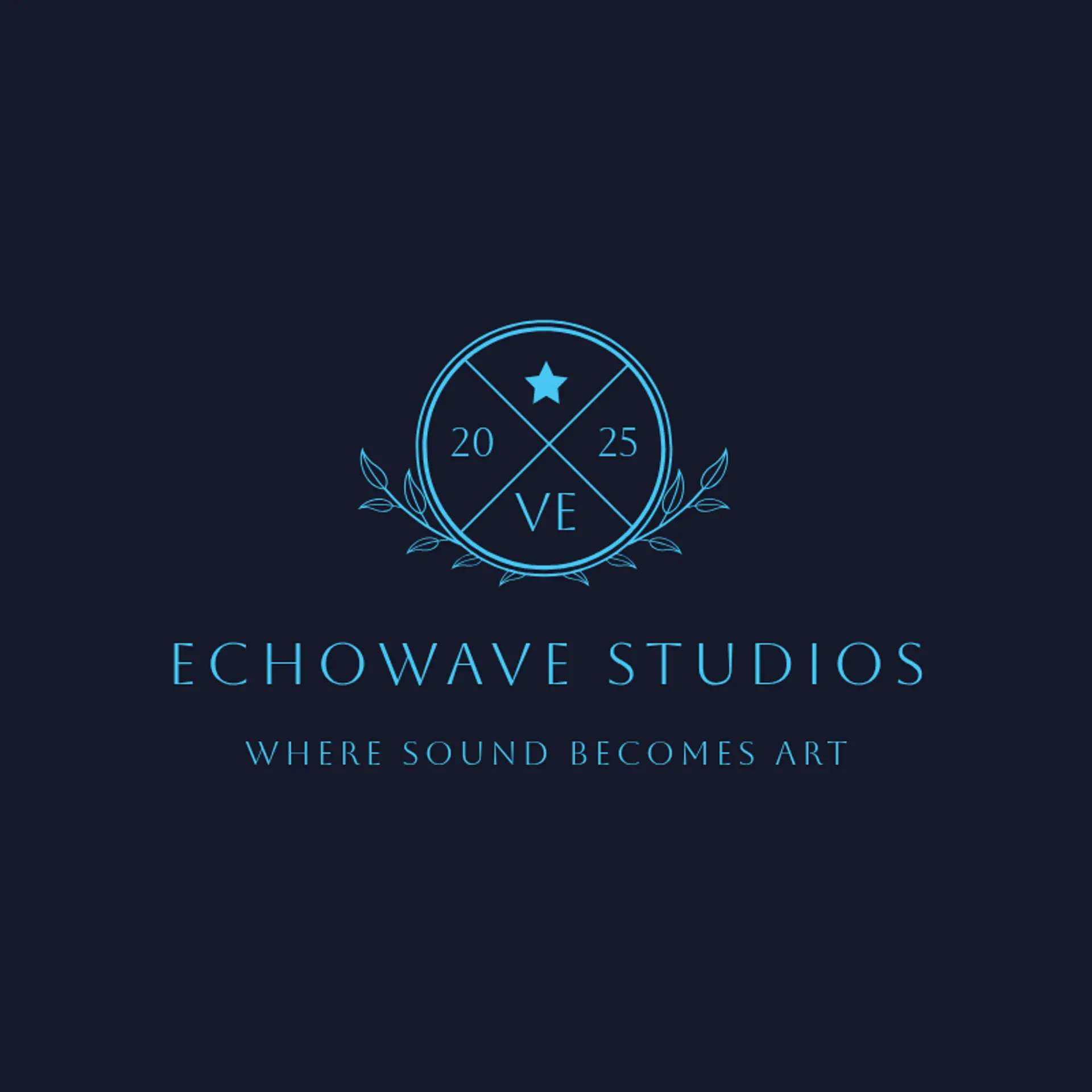 Echowave Studios logo for music