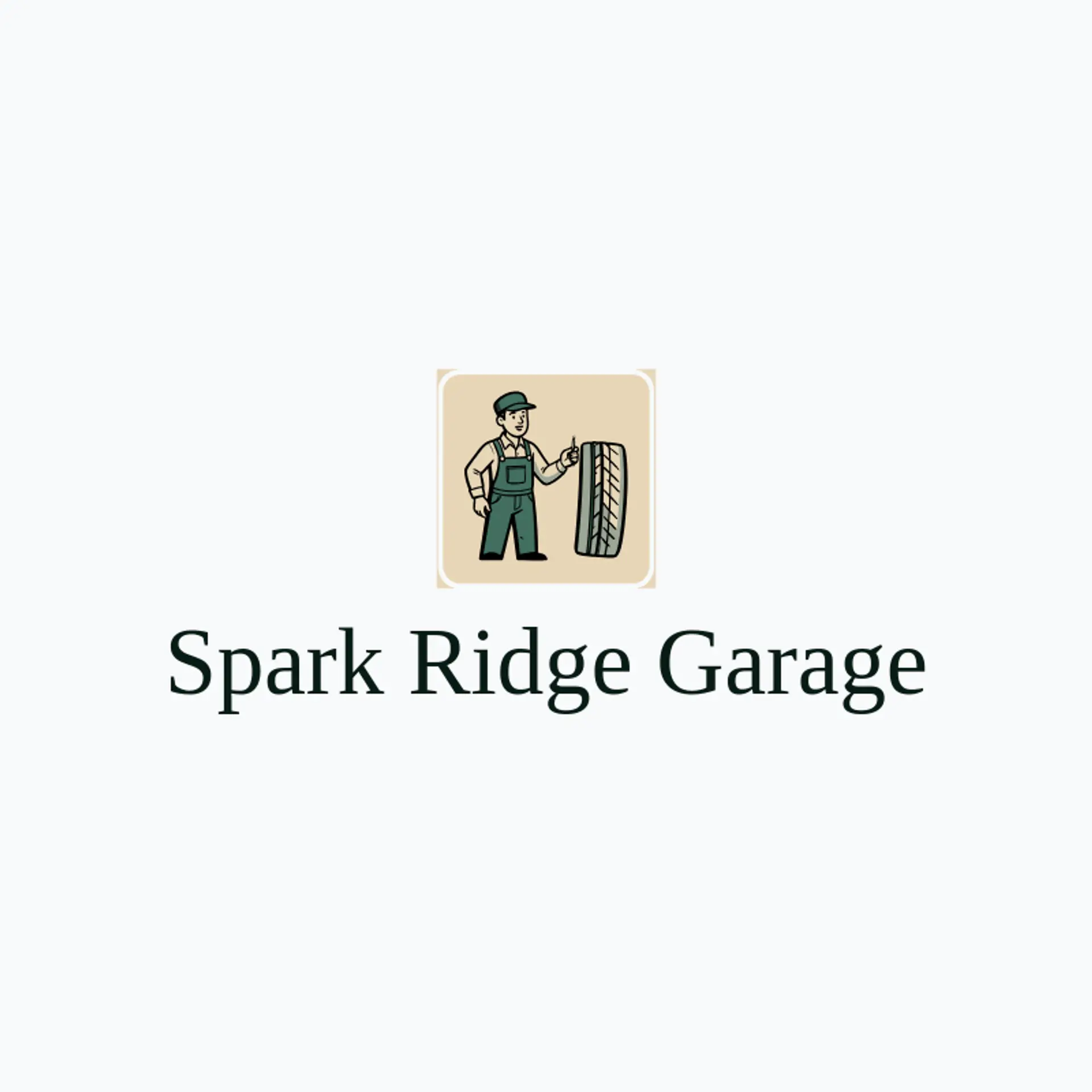 Spark Ridge Garage logo for car mechanic