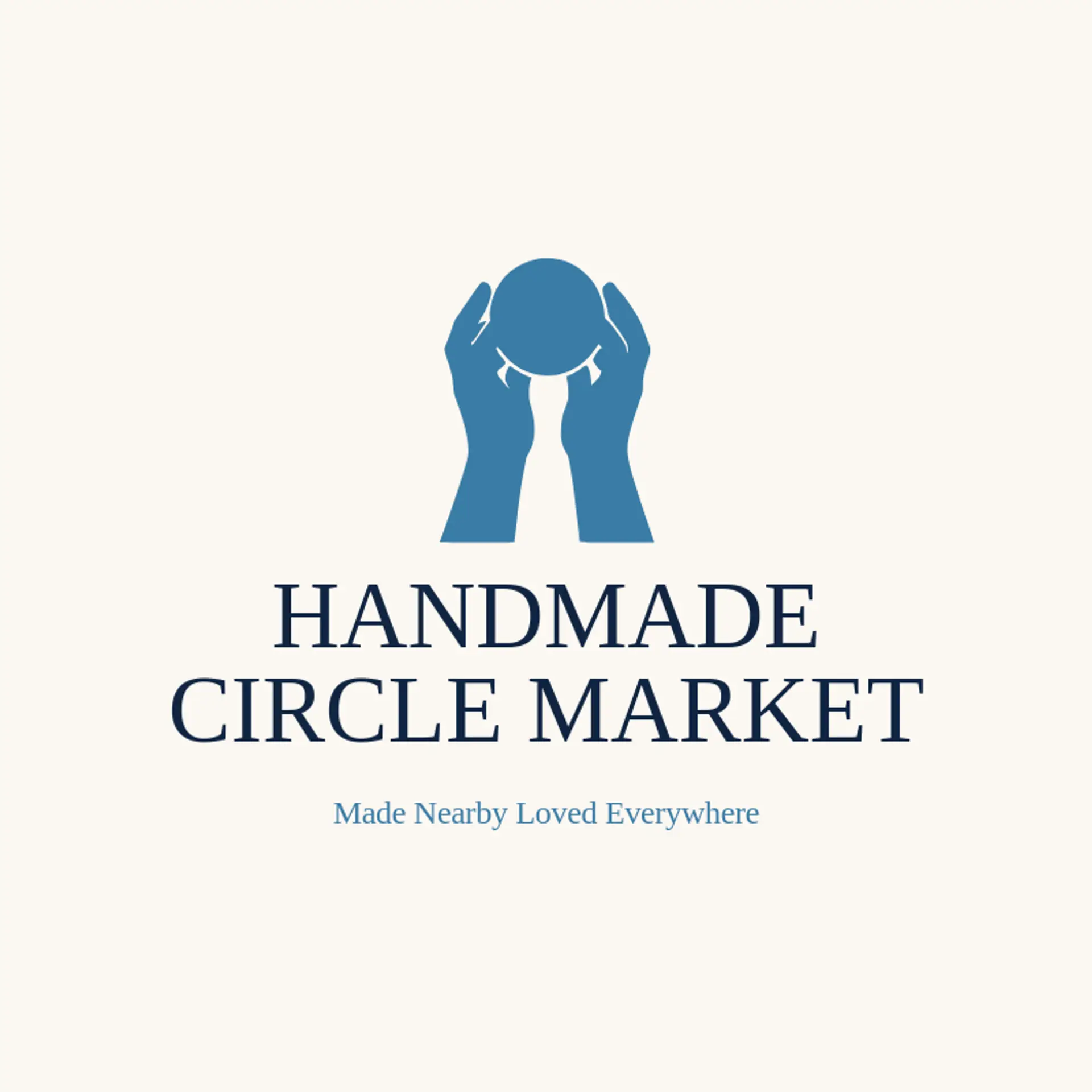 Handmade Circle Market logo for hands