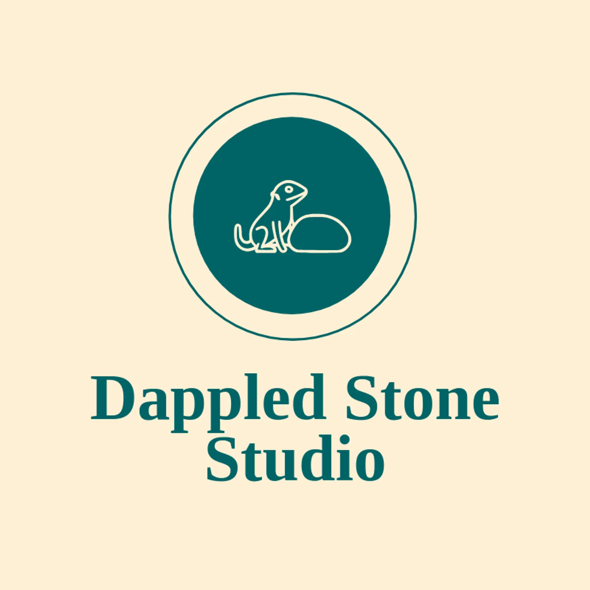 Dappled Stone Studio logo for lizard