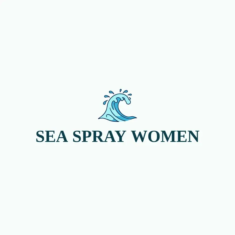 The magazine name Sea Spray Women as a branded logo with a color icon