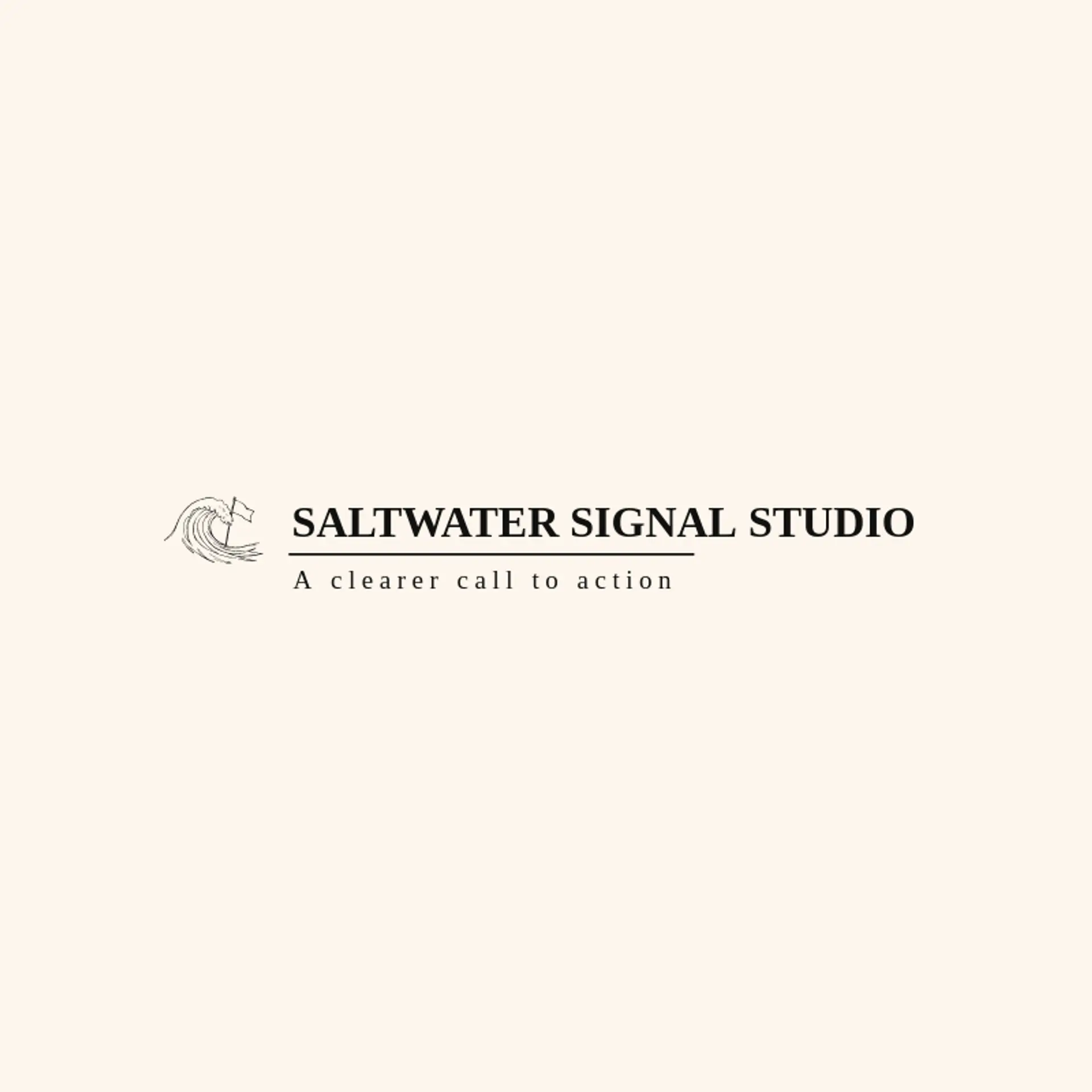 Saltwater Signal Studio logo for tsunami