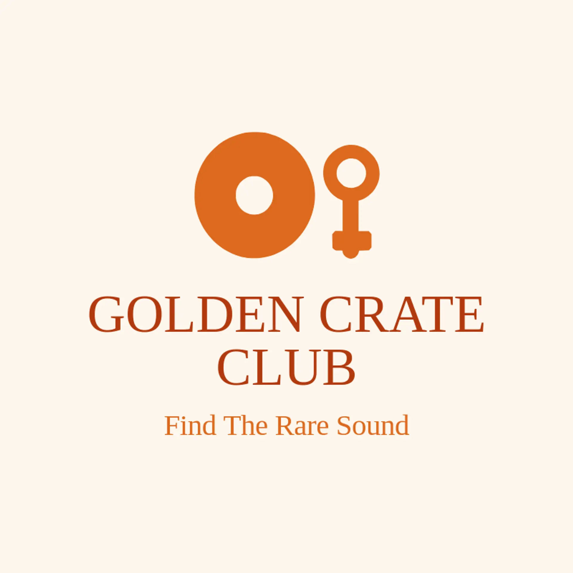 Golden Crate Club logo for vinyl