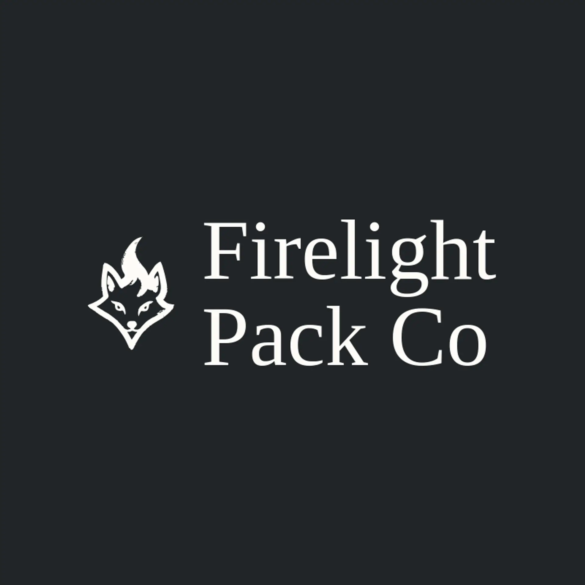 Firelight Pack Co logo for wolf head