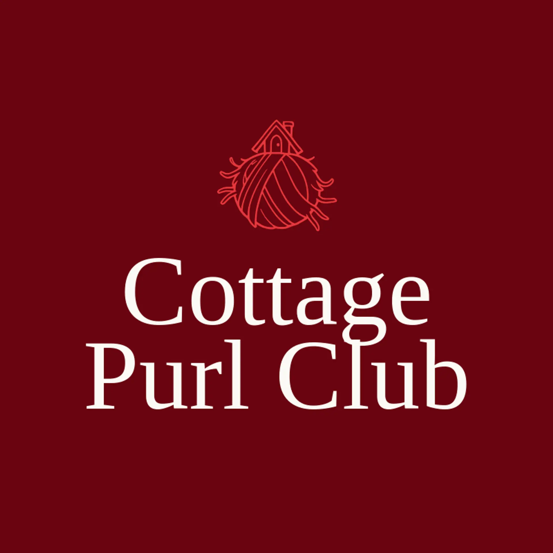 Cottage Purl Club logo for yarn