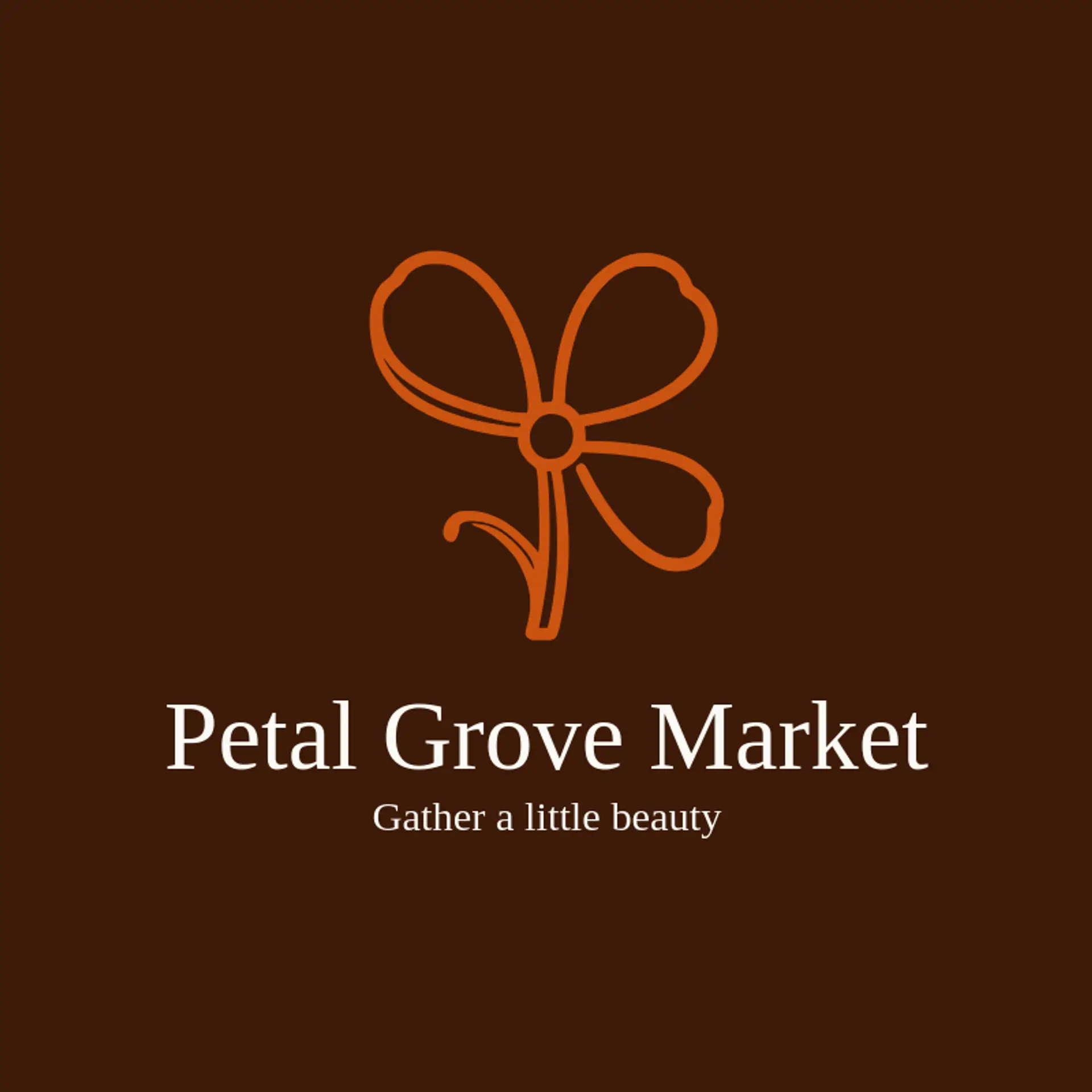 Petal Grove Market logo for wildflower