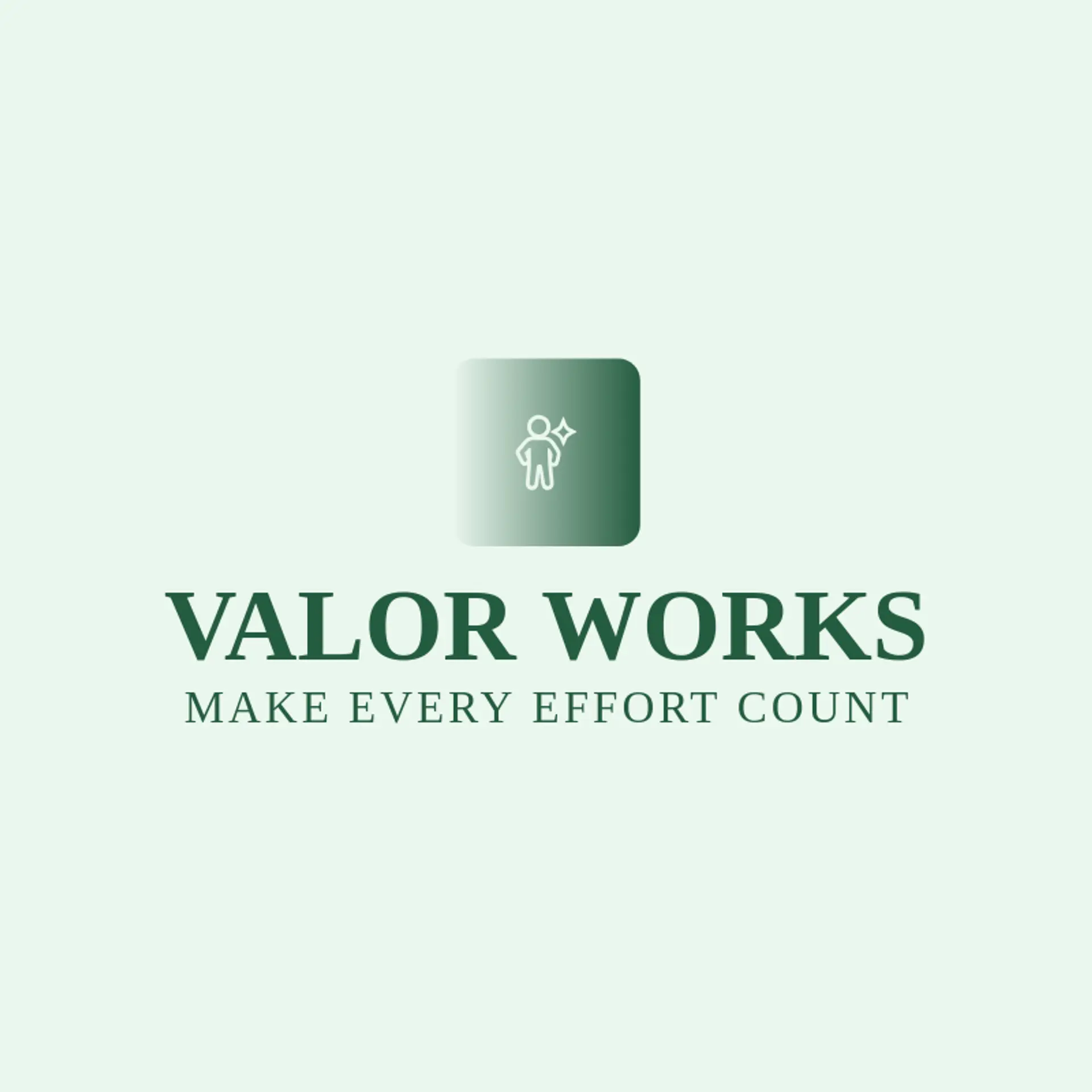 Valor Works logo for soldier
