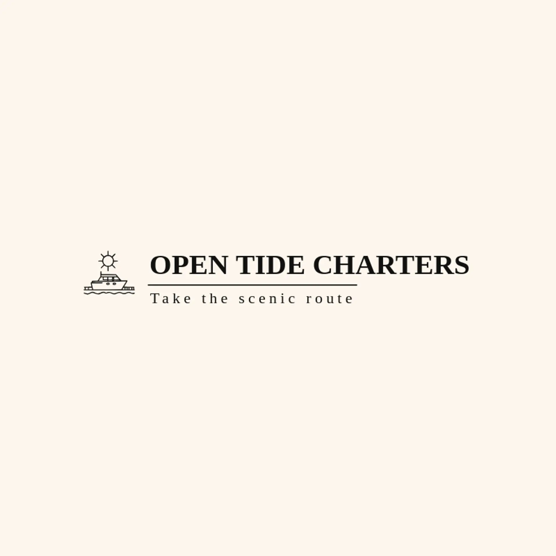 Open Tide Charters logo for harbor