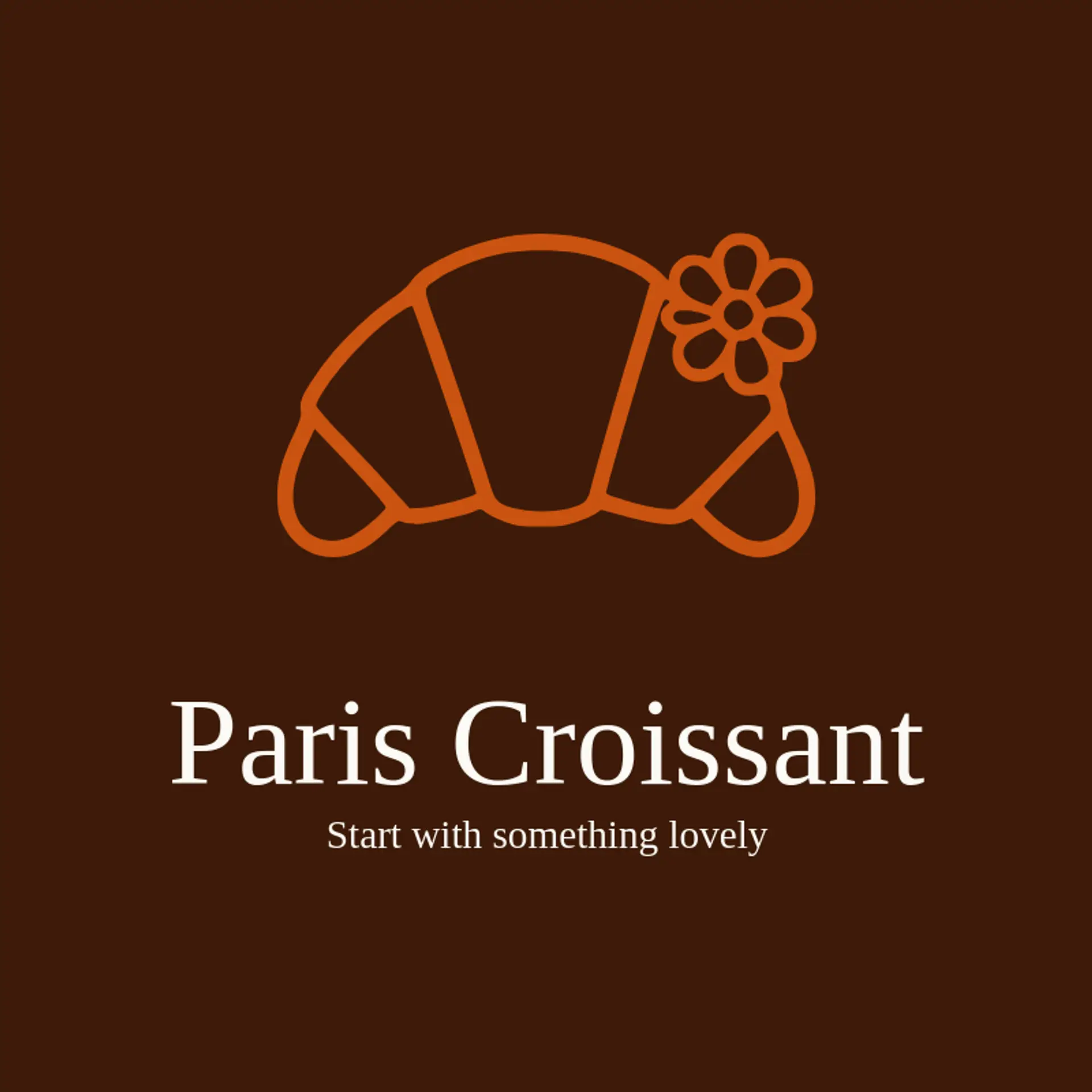 Paris Croissant logo for french