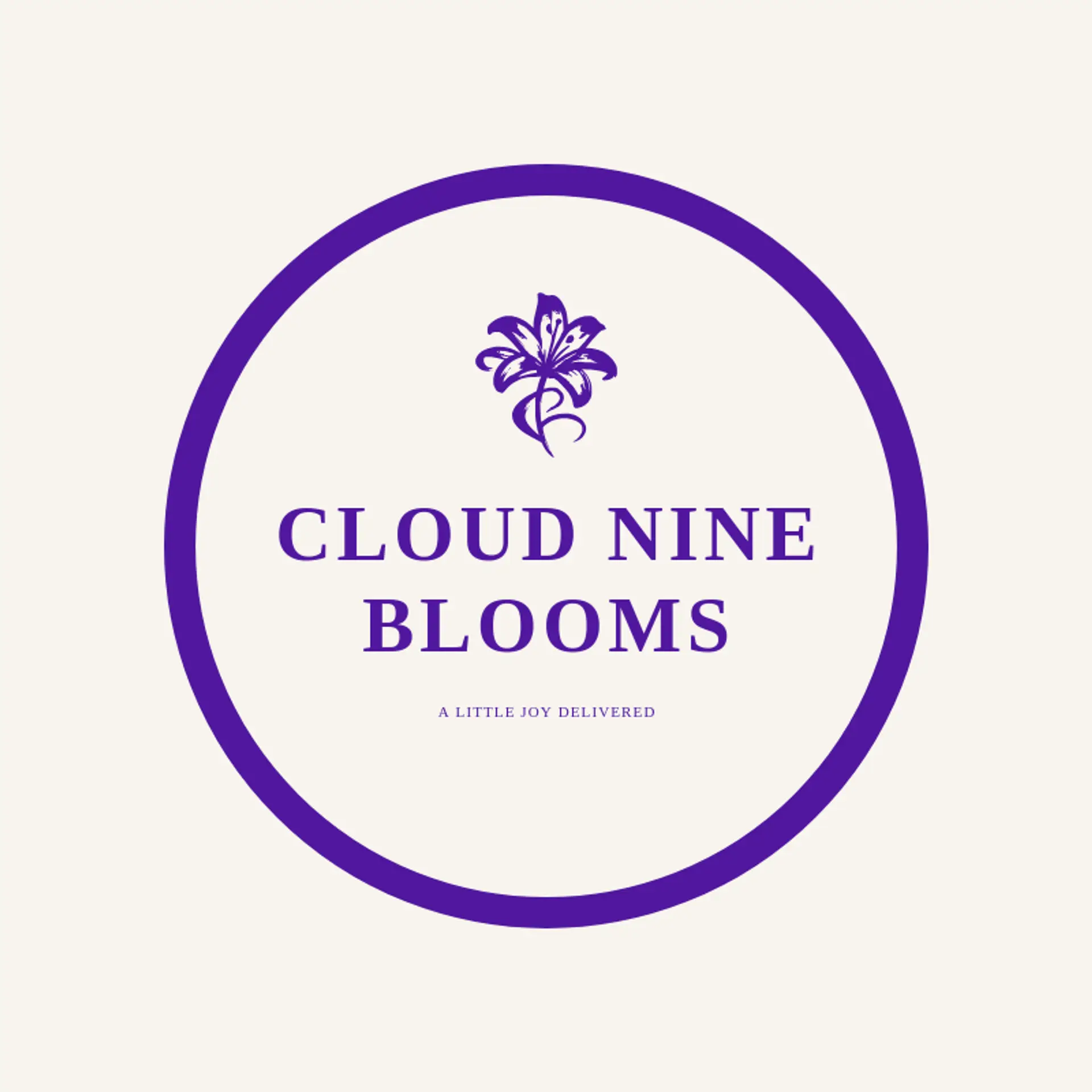 Cloud Nine Blooms logo for lily