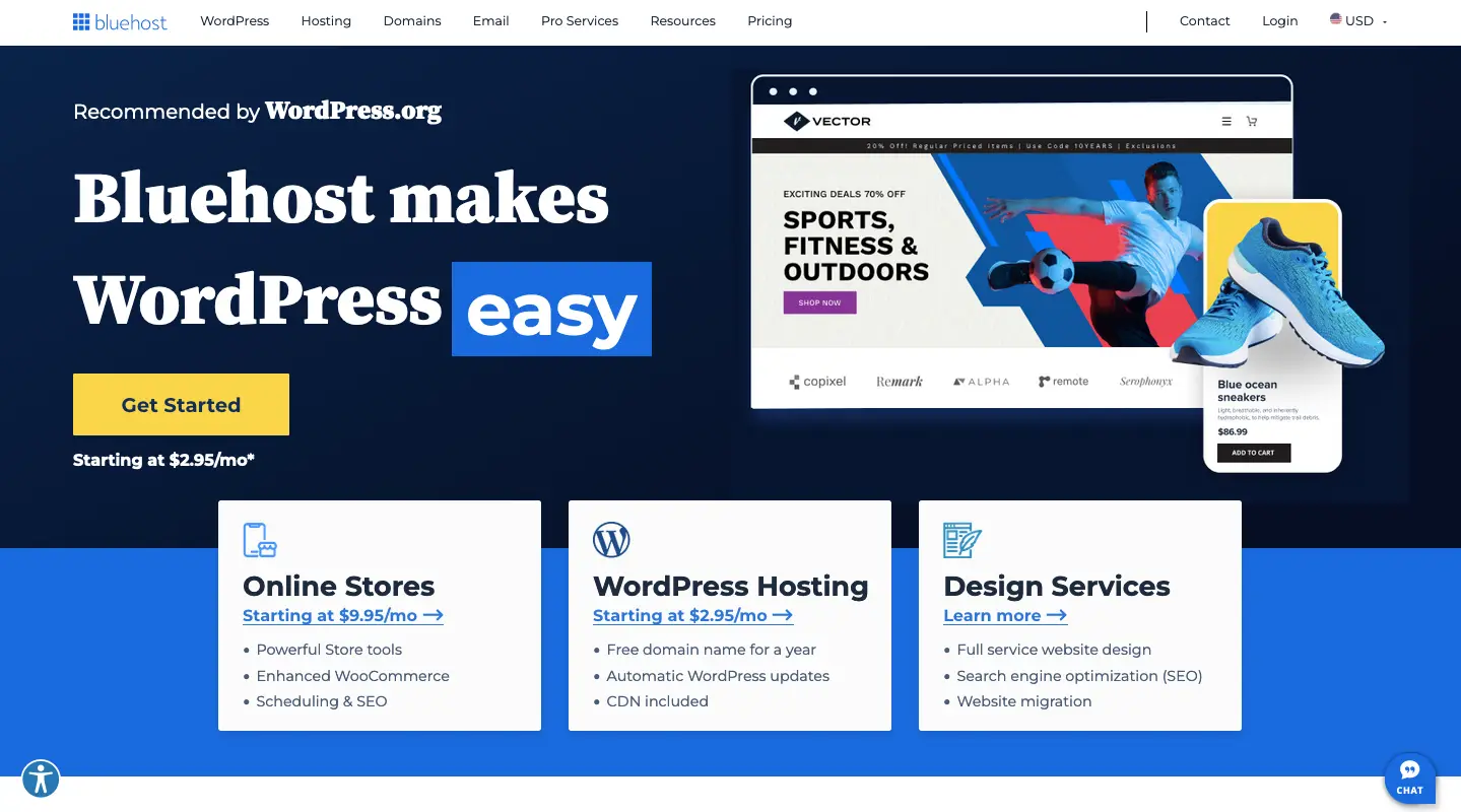 Bluehost domain registration