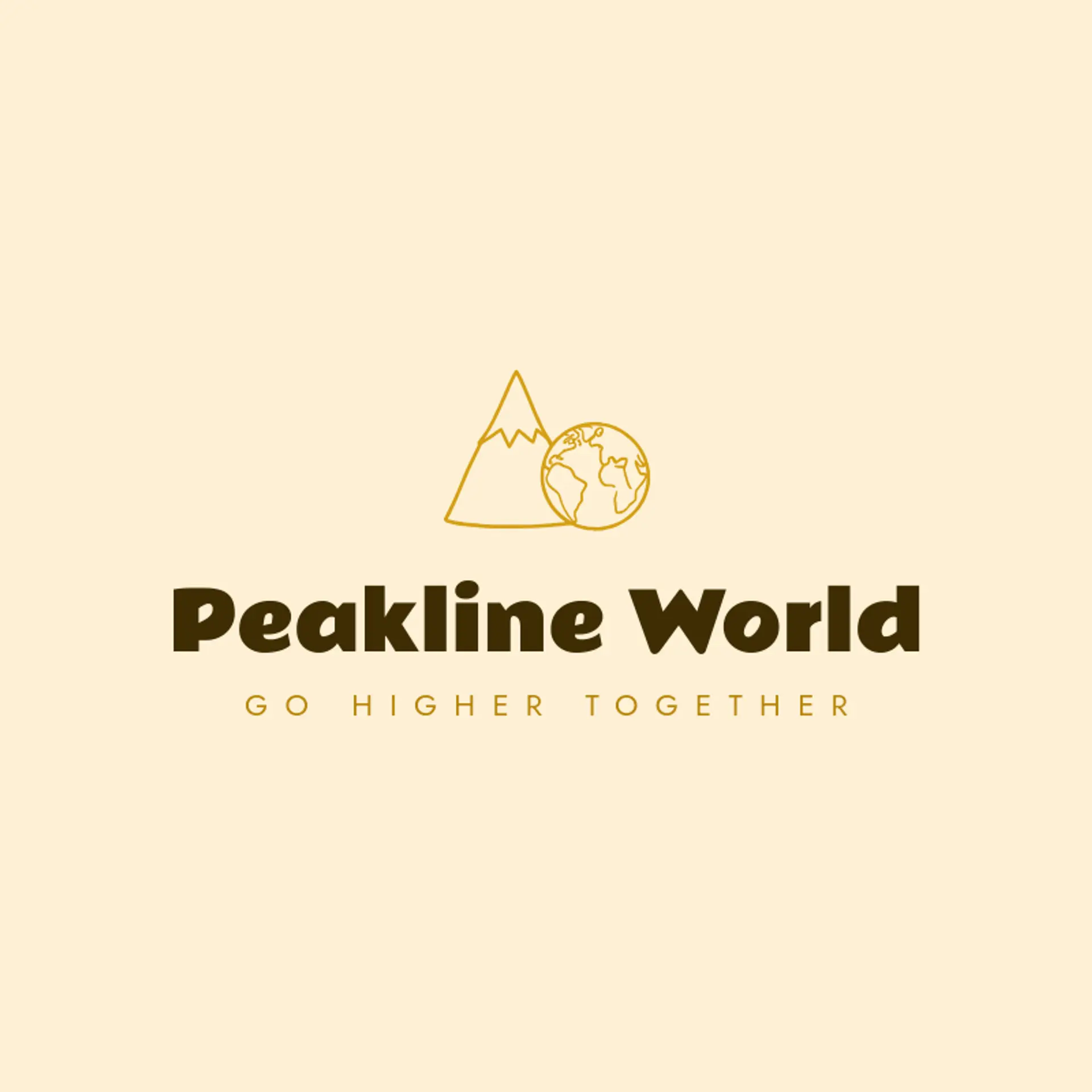 Peakline World logo for globe