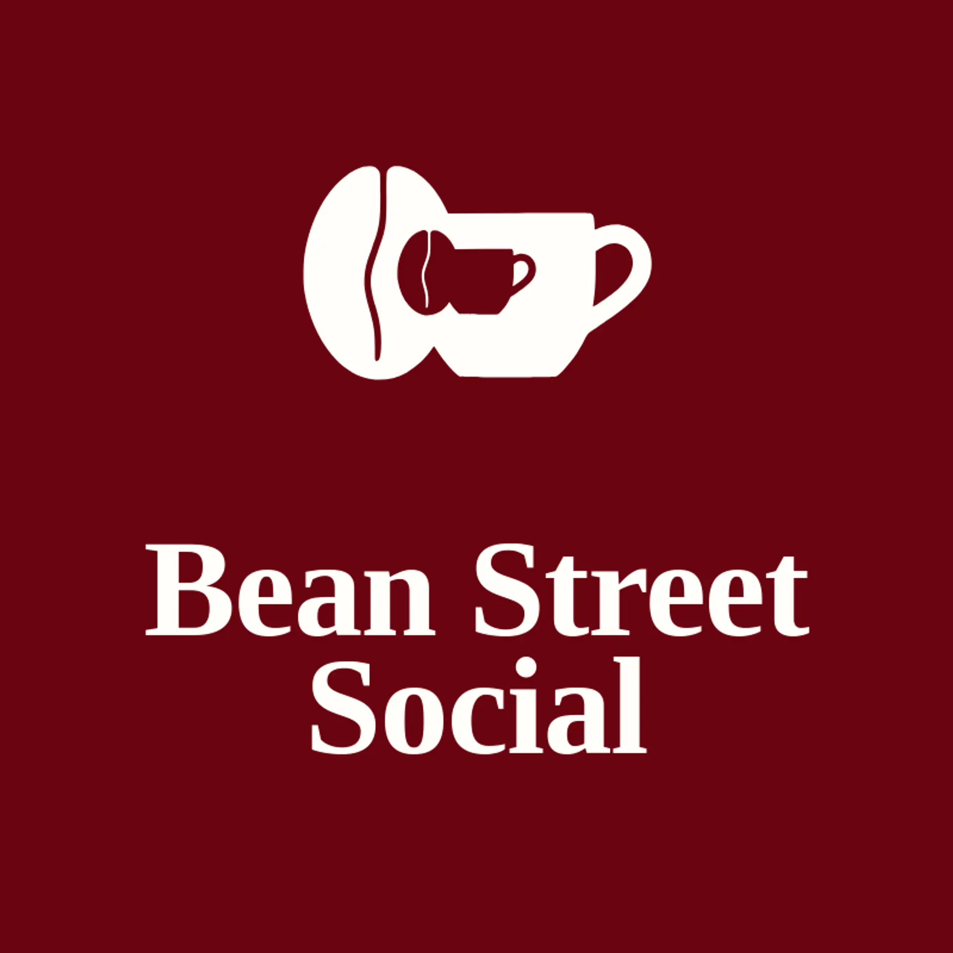 Bean Street Social logo for coffee cup