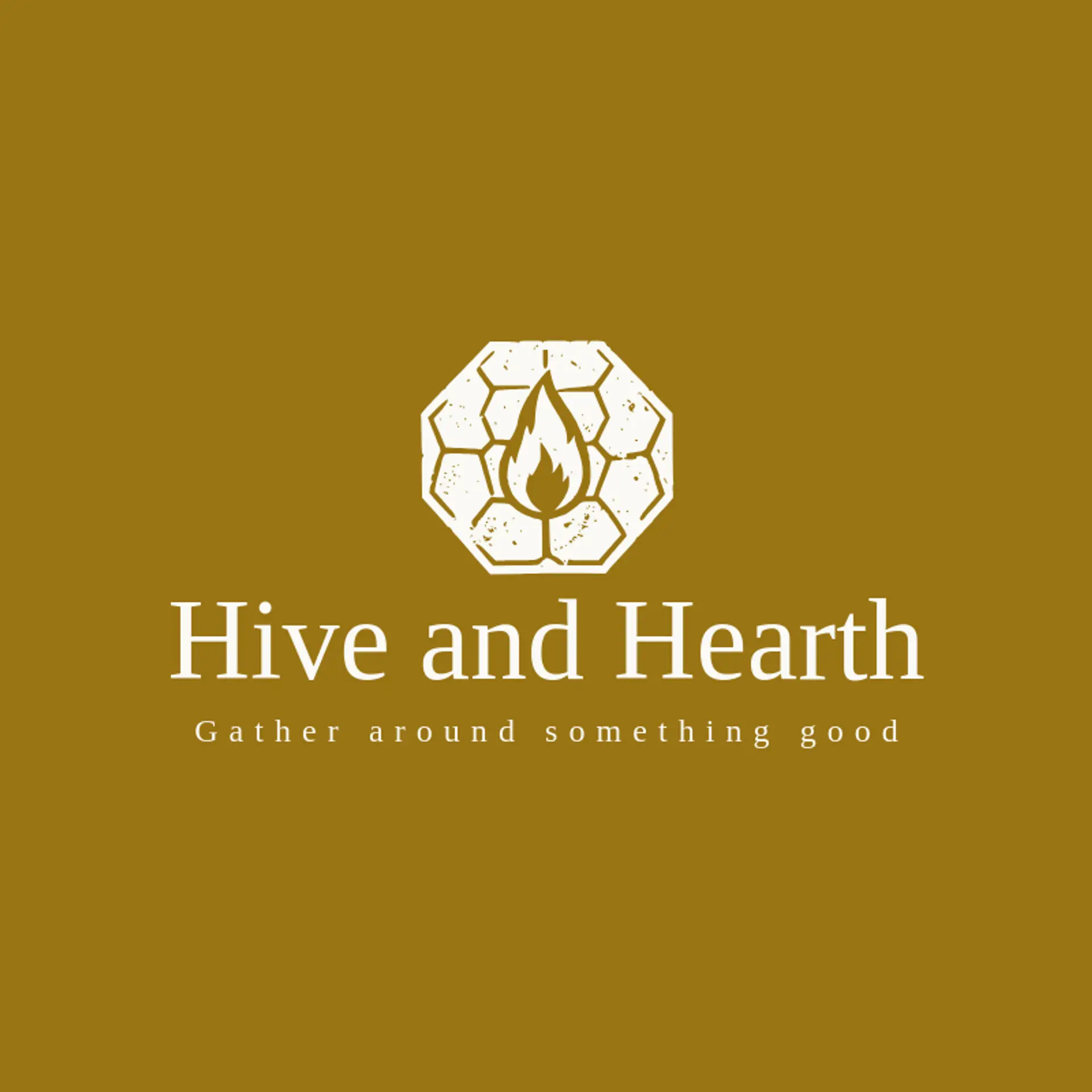Hive and Hearth logo for honeycomb