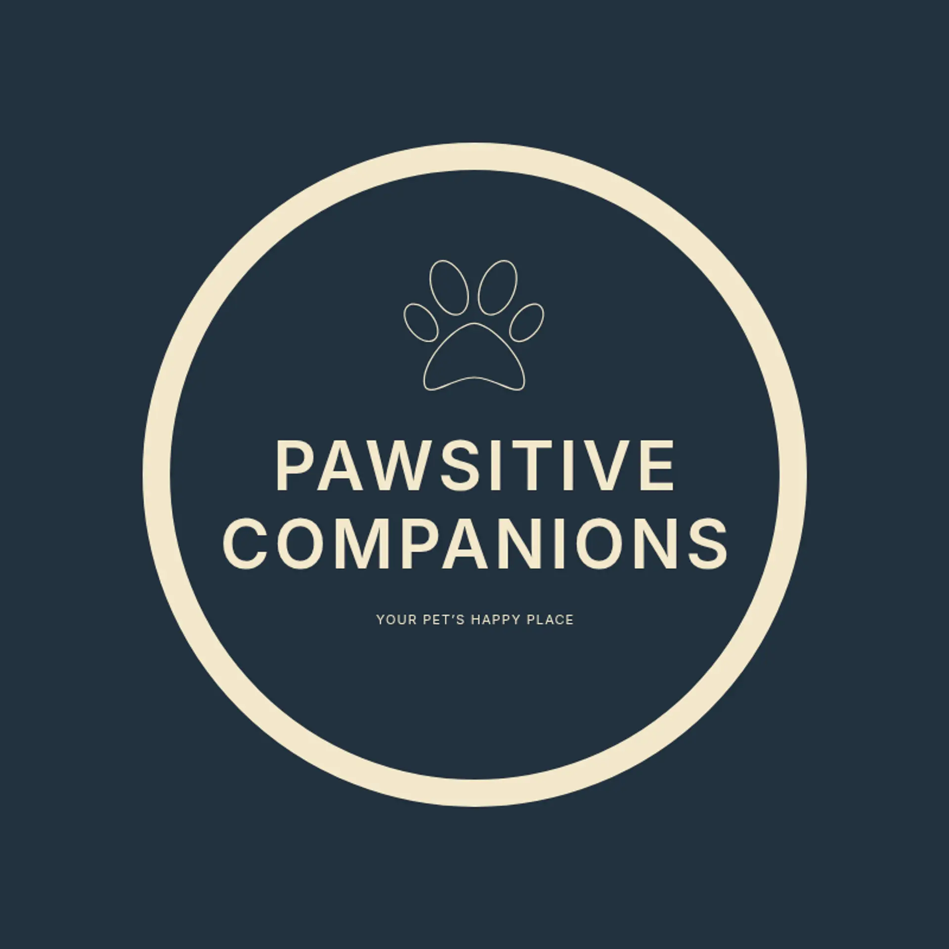 Happy Pawz Pet Store logo for pet store