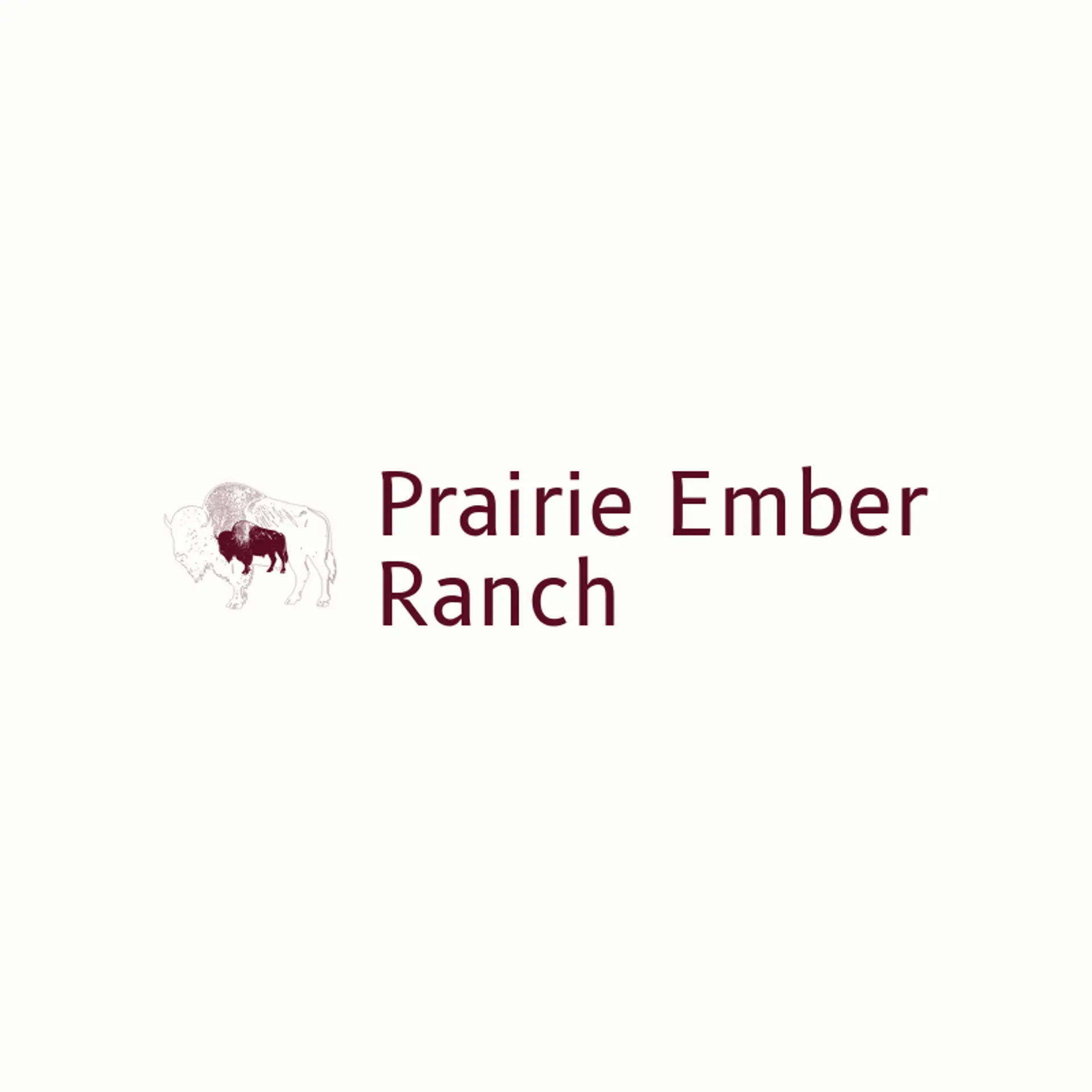 Prairie Ember Ranch logo for bison