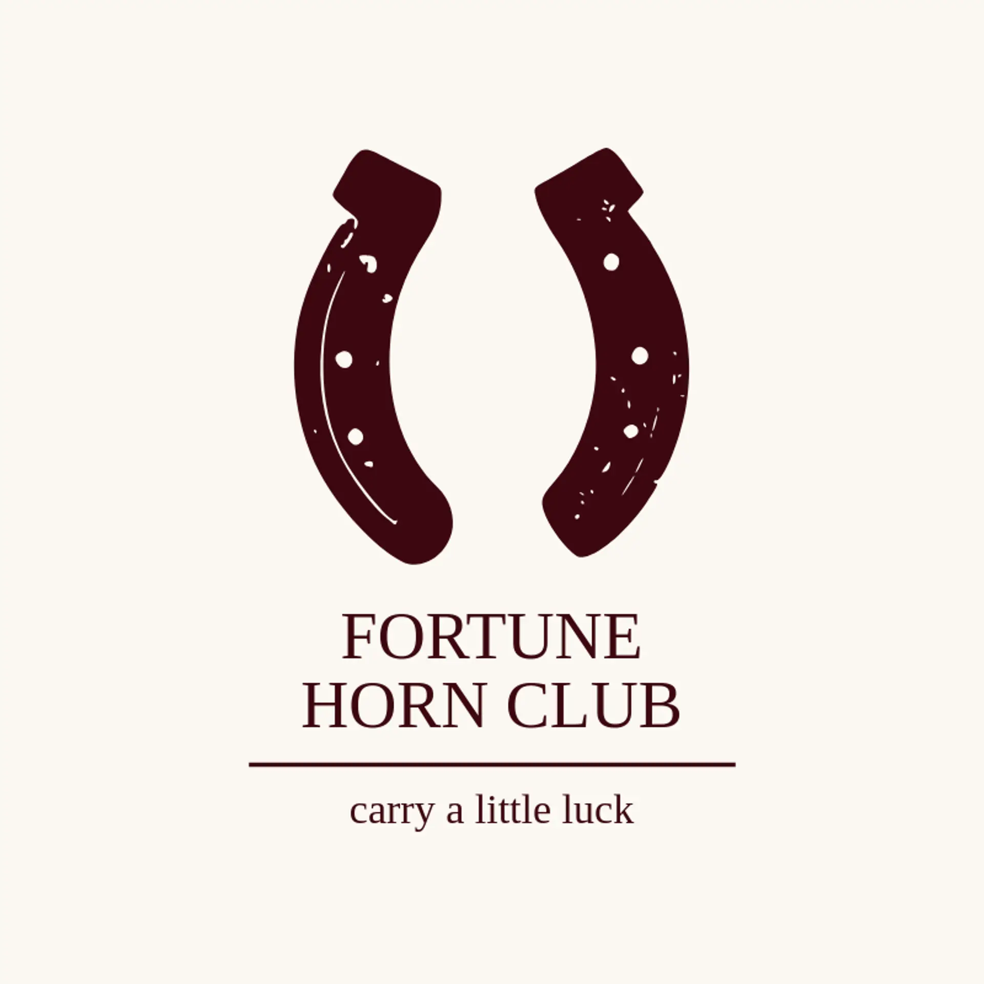 Fortune Horn Club logo for unicorn